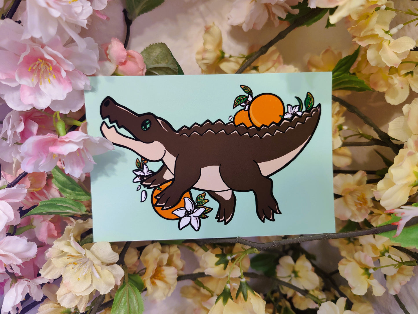 "Mandarin" Alligator 4x6 Matte Art Print