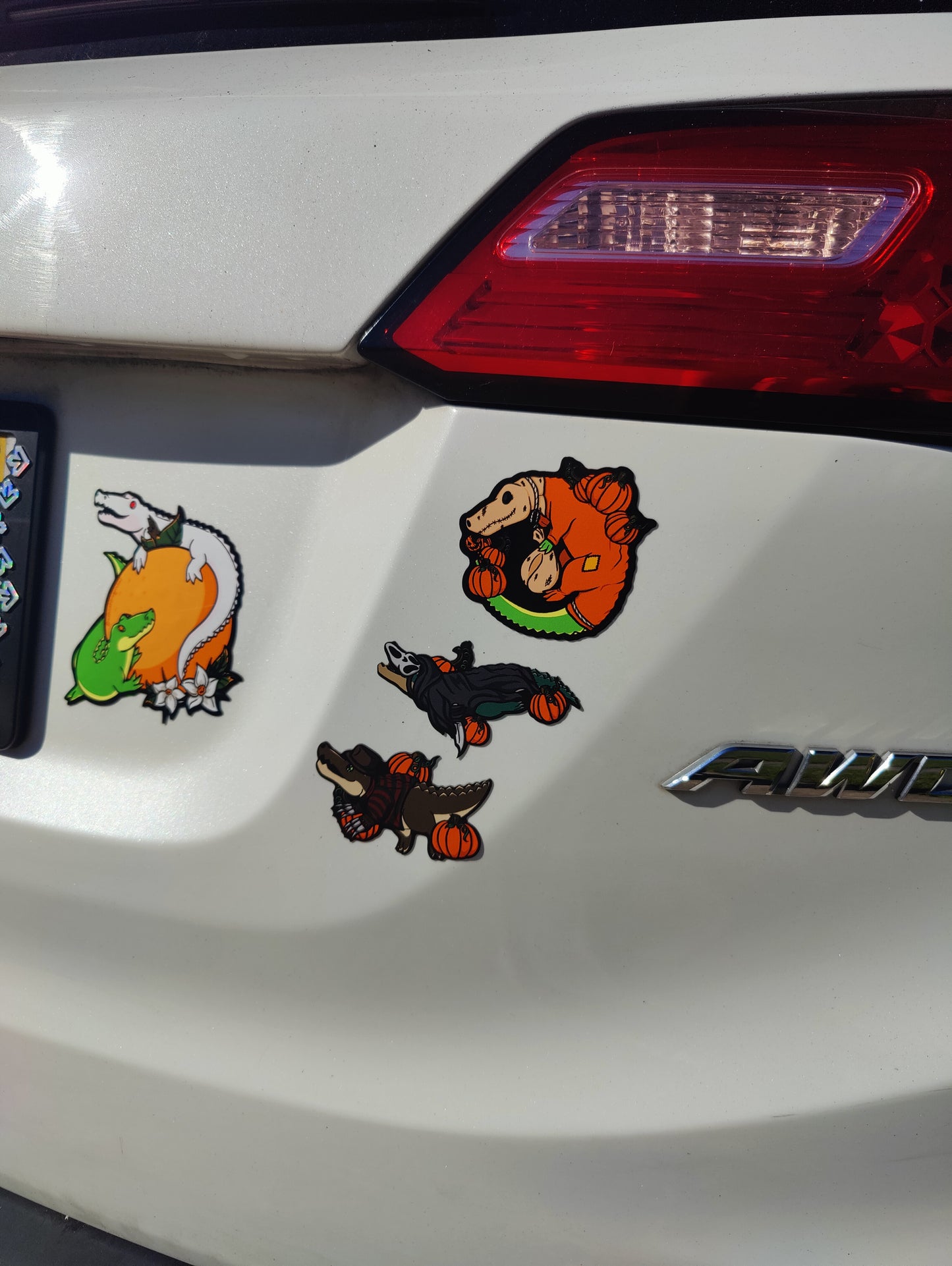 Spooky Gator Ghouls 2.7" Car Mini-Magnet Set of 3