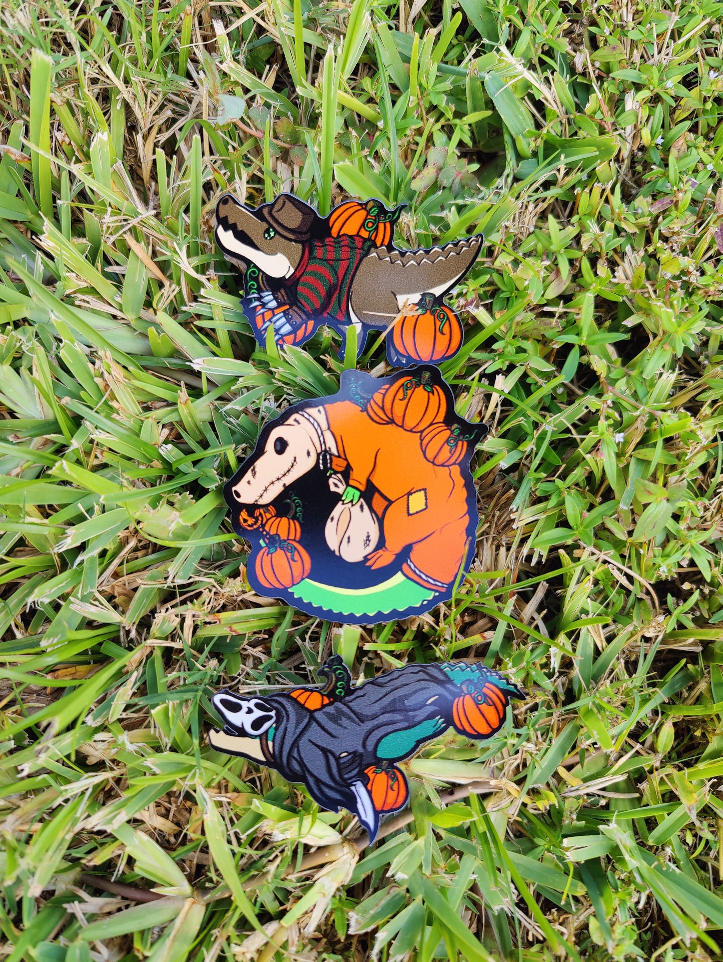 Spooky Gator Ghouls 2.7" Car Mini-Magnet Set of 3