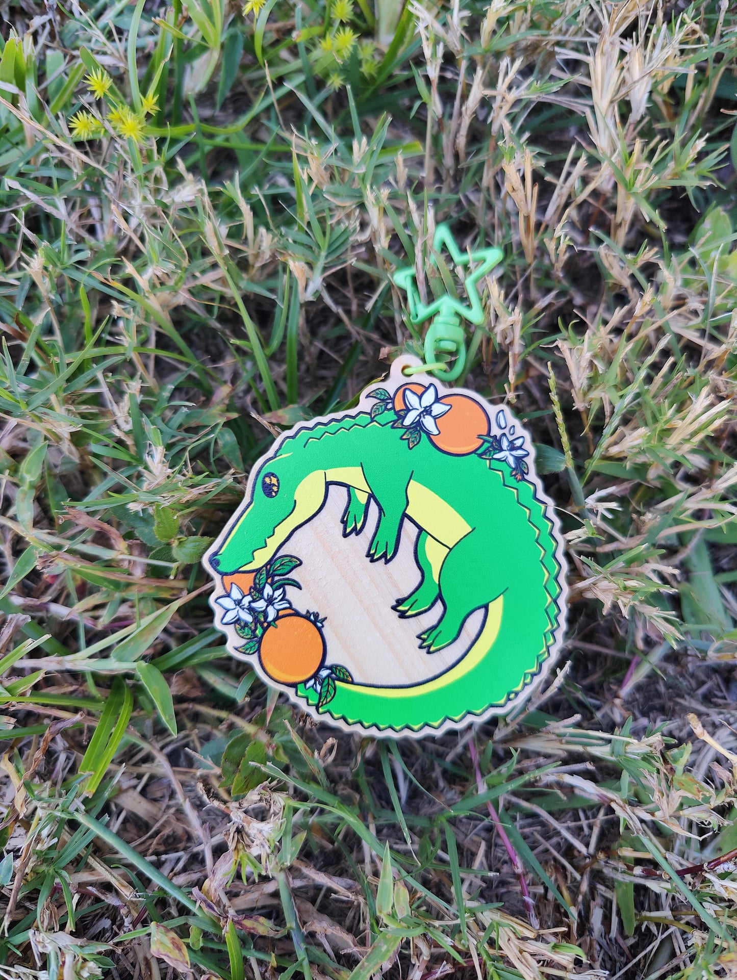 Ouroboros Alligator 3" Wooden Charm
