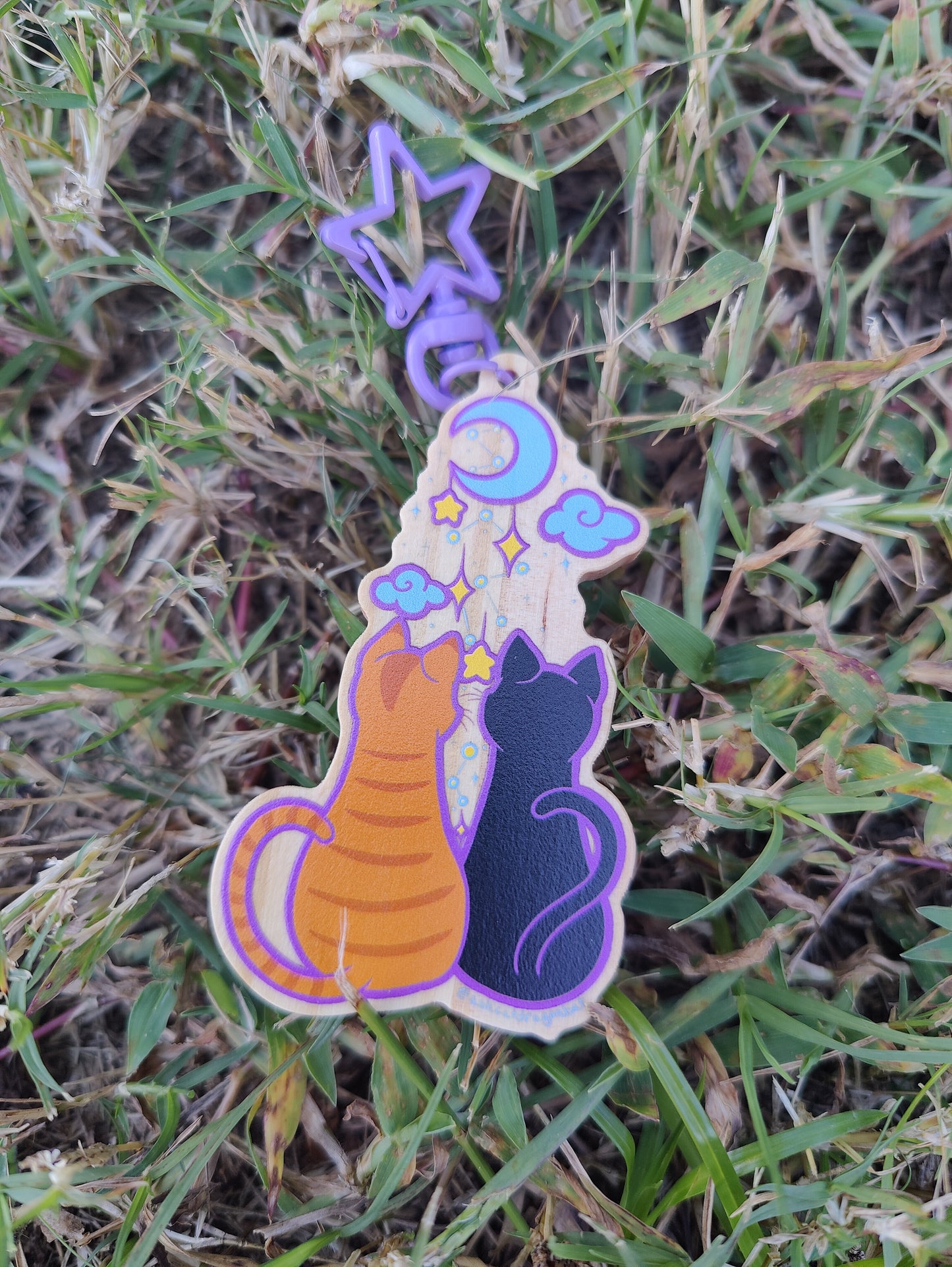 Cat-stellation 3" Wooden Charm
