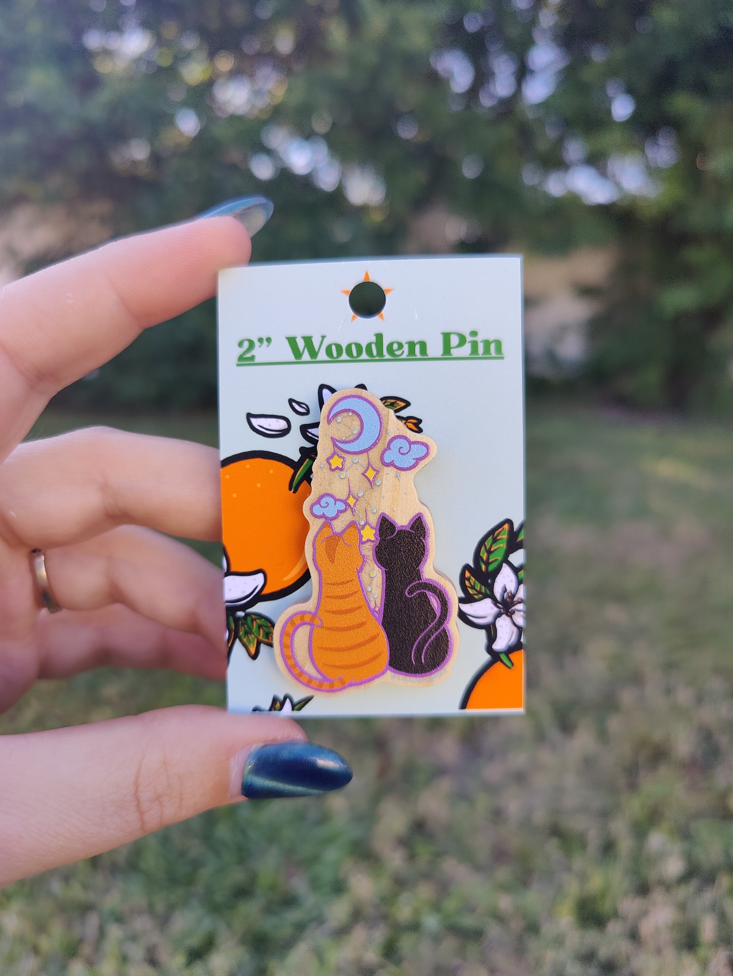 Cat-stellation 2" Wooden Pin