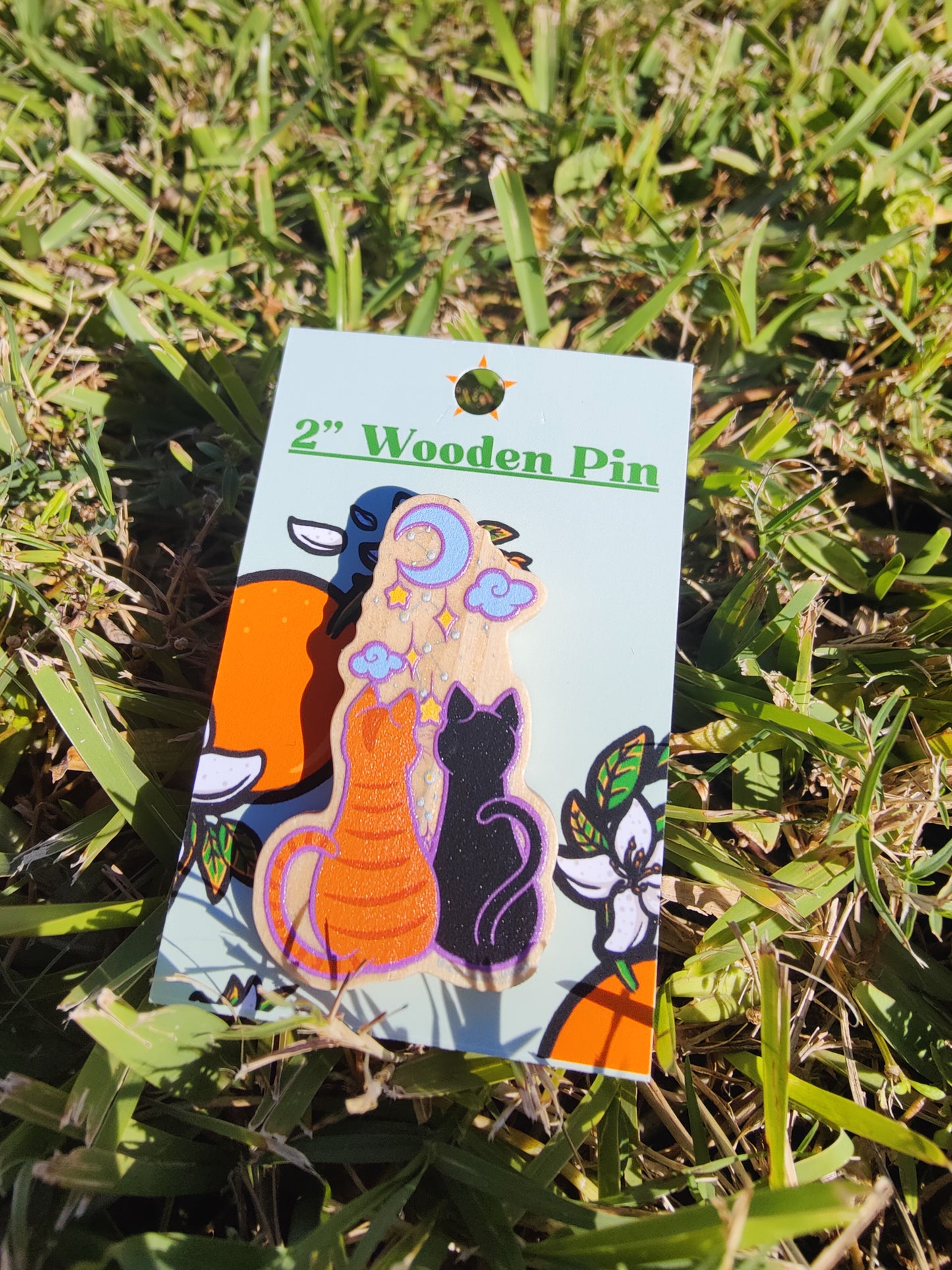 Cat-stellation 2" Wooden Pin