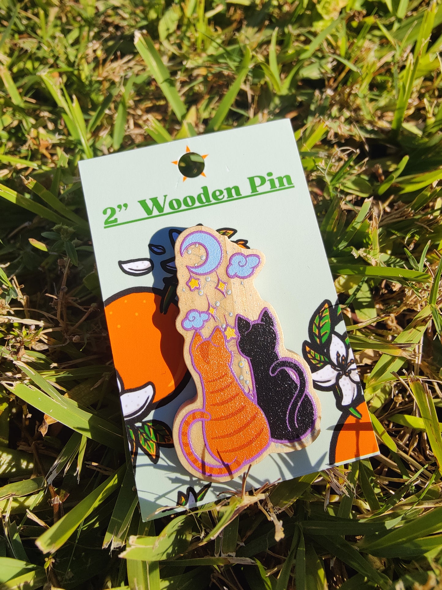 Cat-stellation 2" Wooden Pin