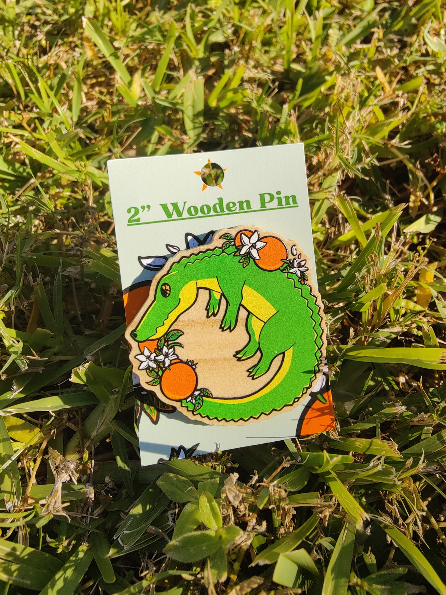 Ouroboros Alligator 2" Wooden Pin