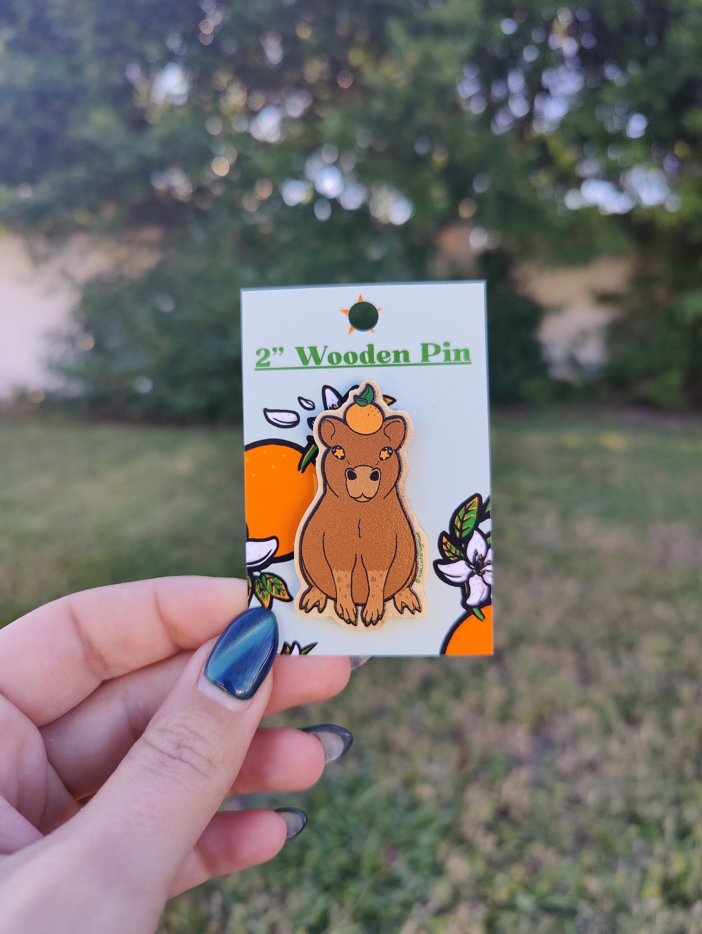 Capybara 2" Wooden Pin