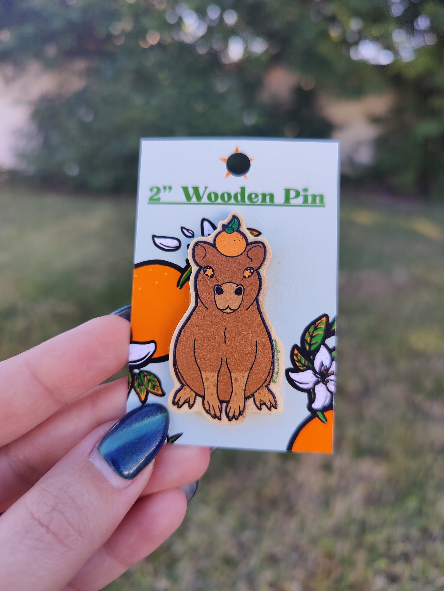 Capybara 2" Wooden Pin
