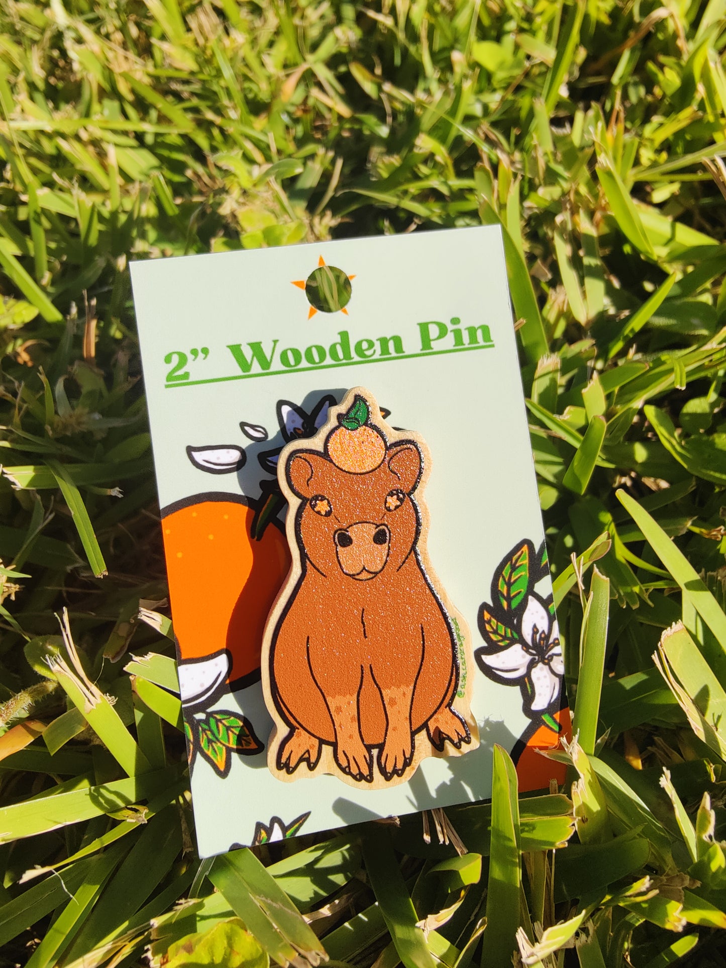 Capybara 2" Wooden Pin