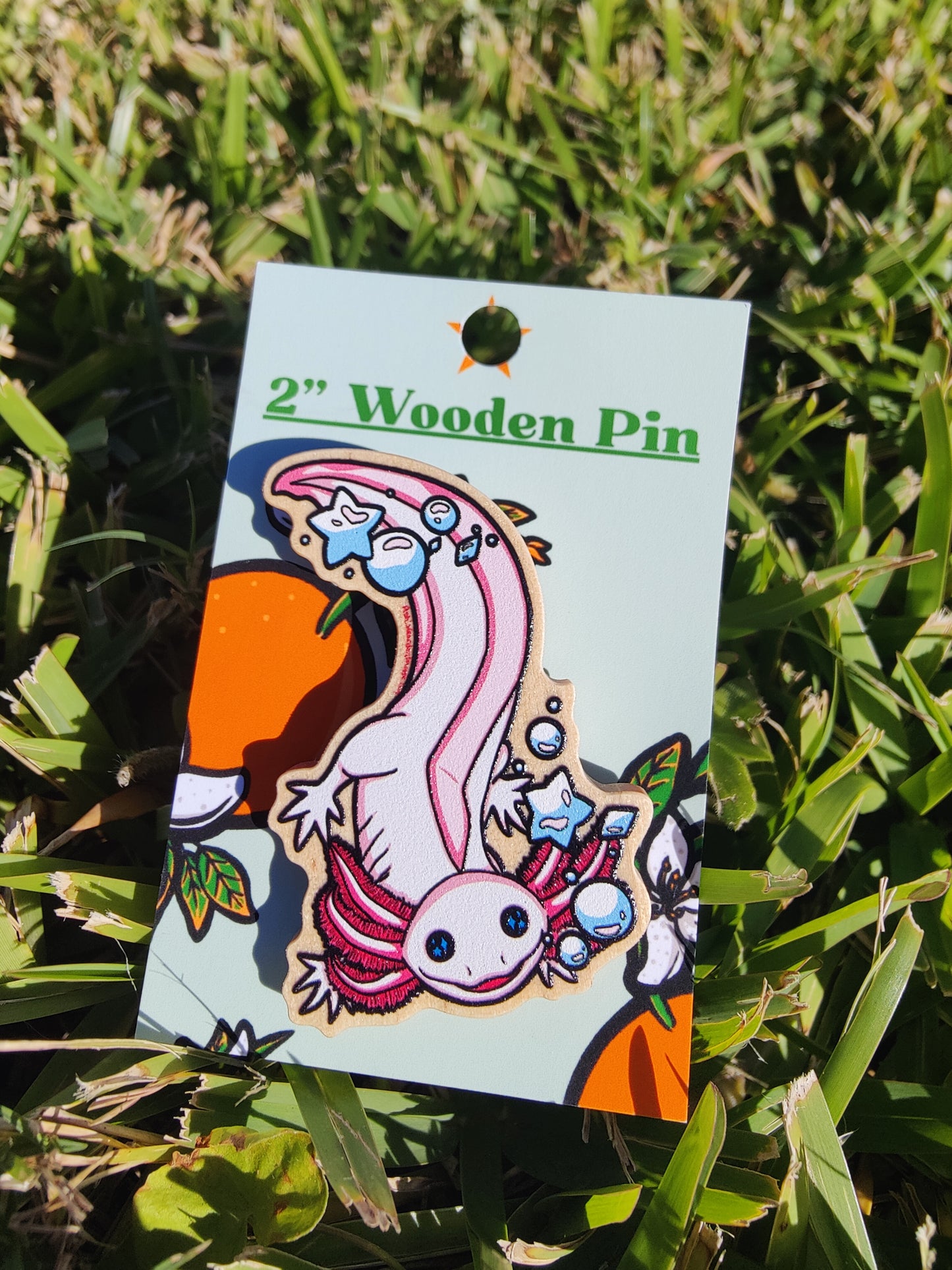 Axolotl 2" Wooden Pin