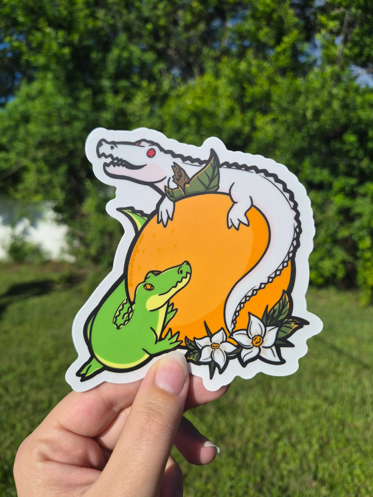 Baby Alligators 4.5" Clear Matte Sticker