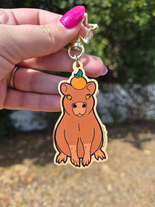 Capybara 3" Wooden Charm