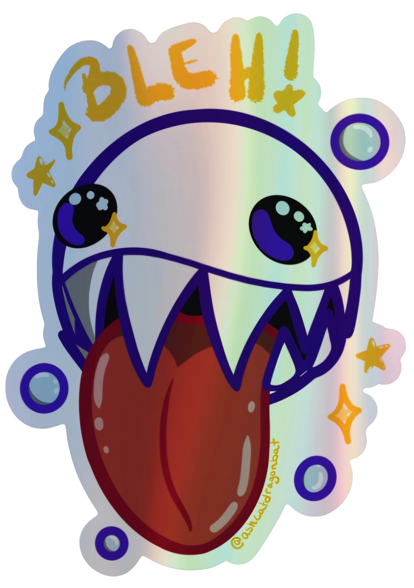 "BLEH!" 5" Holographic Sticker