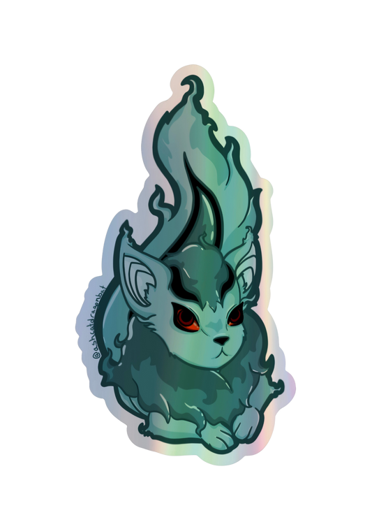 Ghost Xwee Virtual Pet 4.5" Holographic Sticker