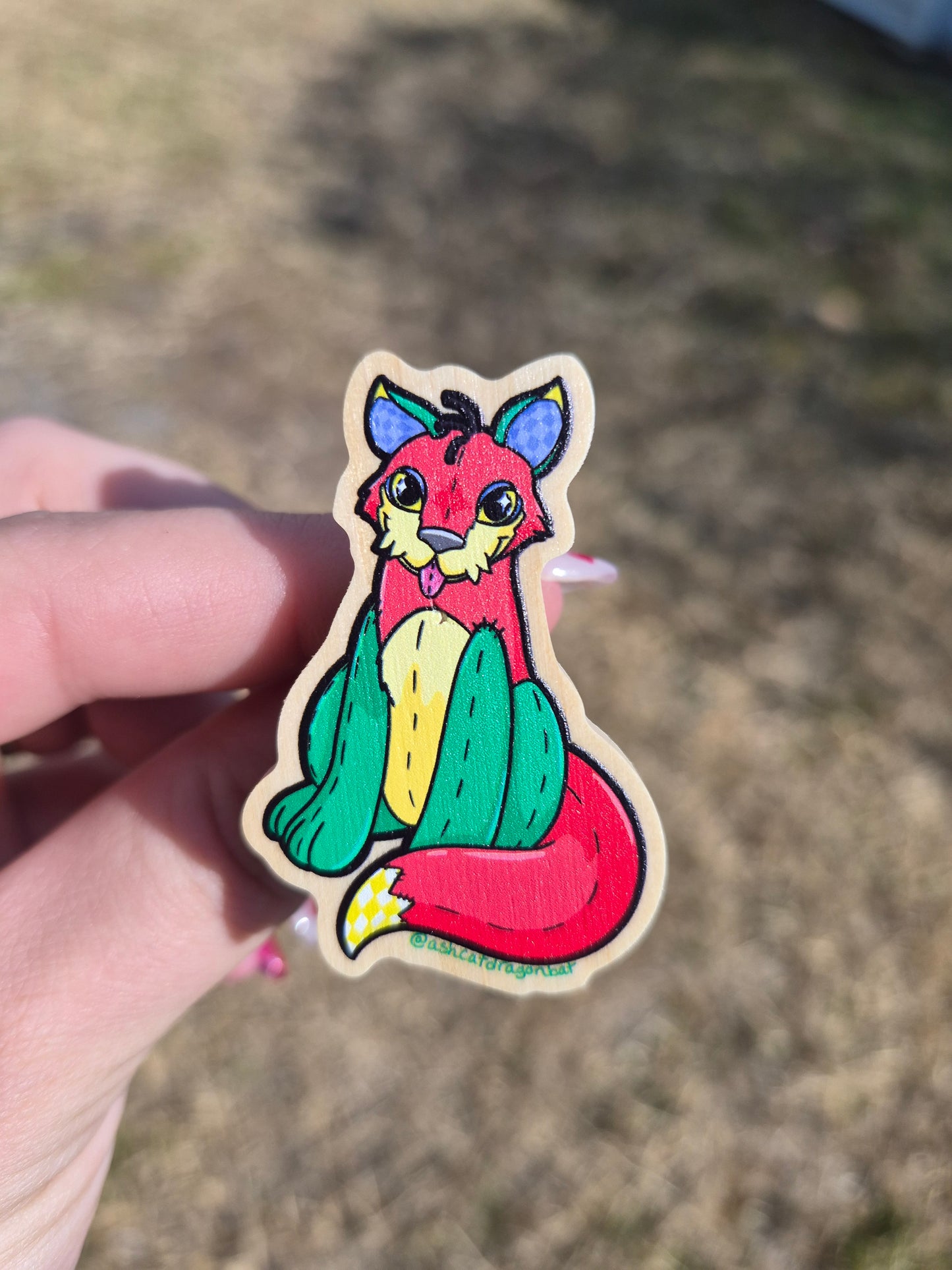 Plushie Virtual Pet 2" Wooden Pin