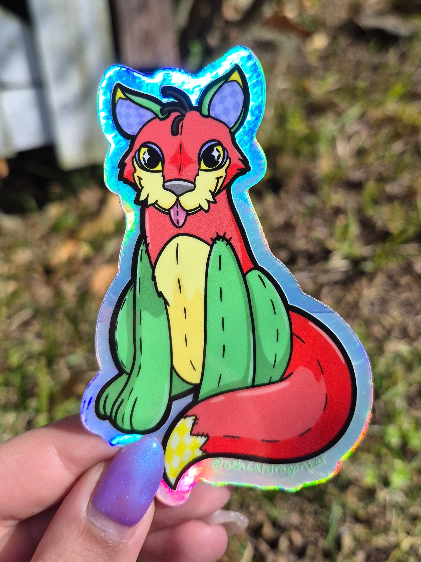 Plushie Virtual Pet 4" Holographic Sticker