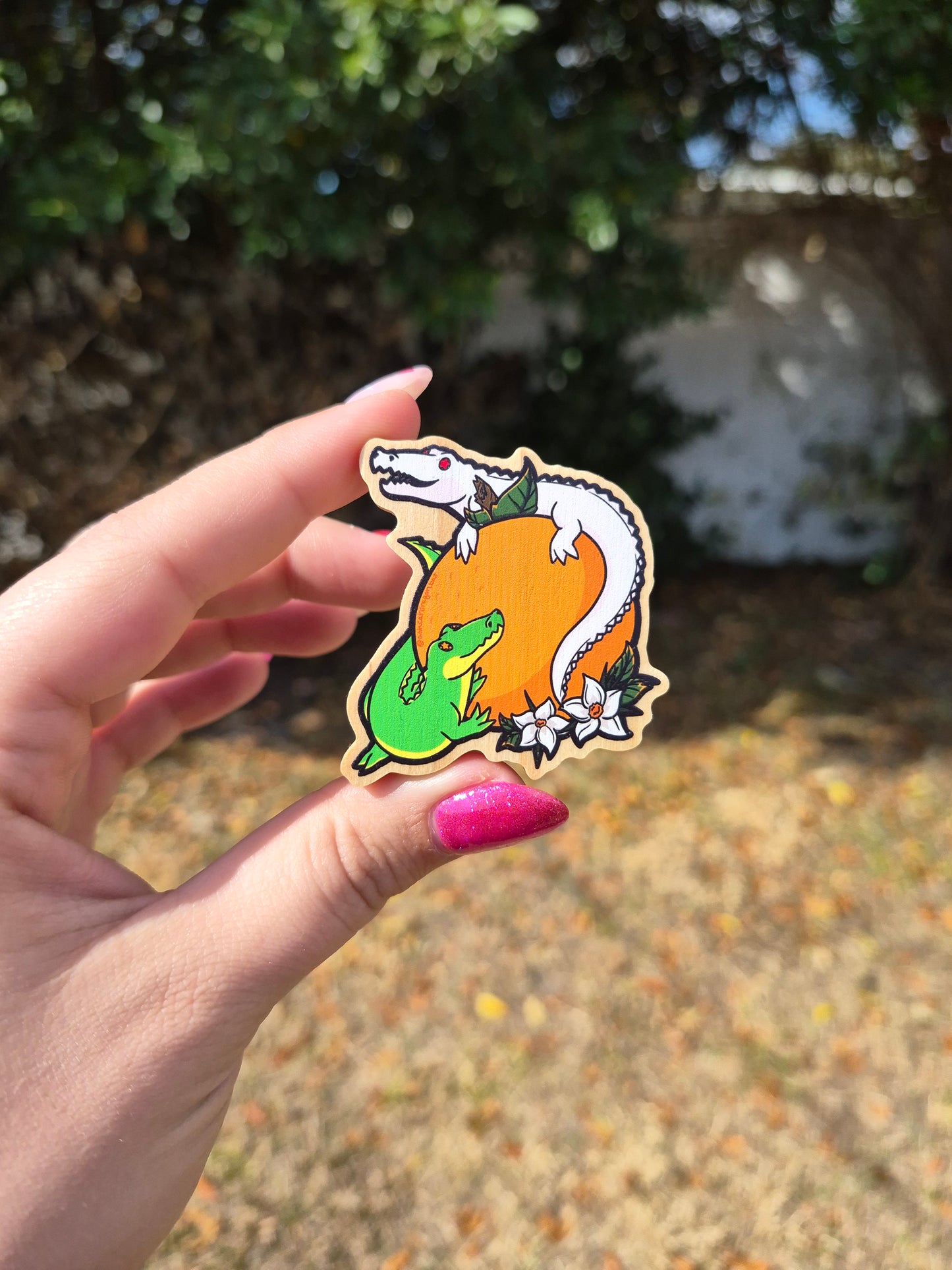 Gator Friends 2" Wooden Pin