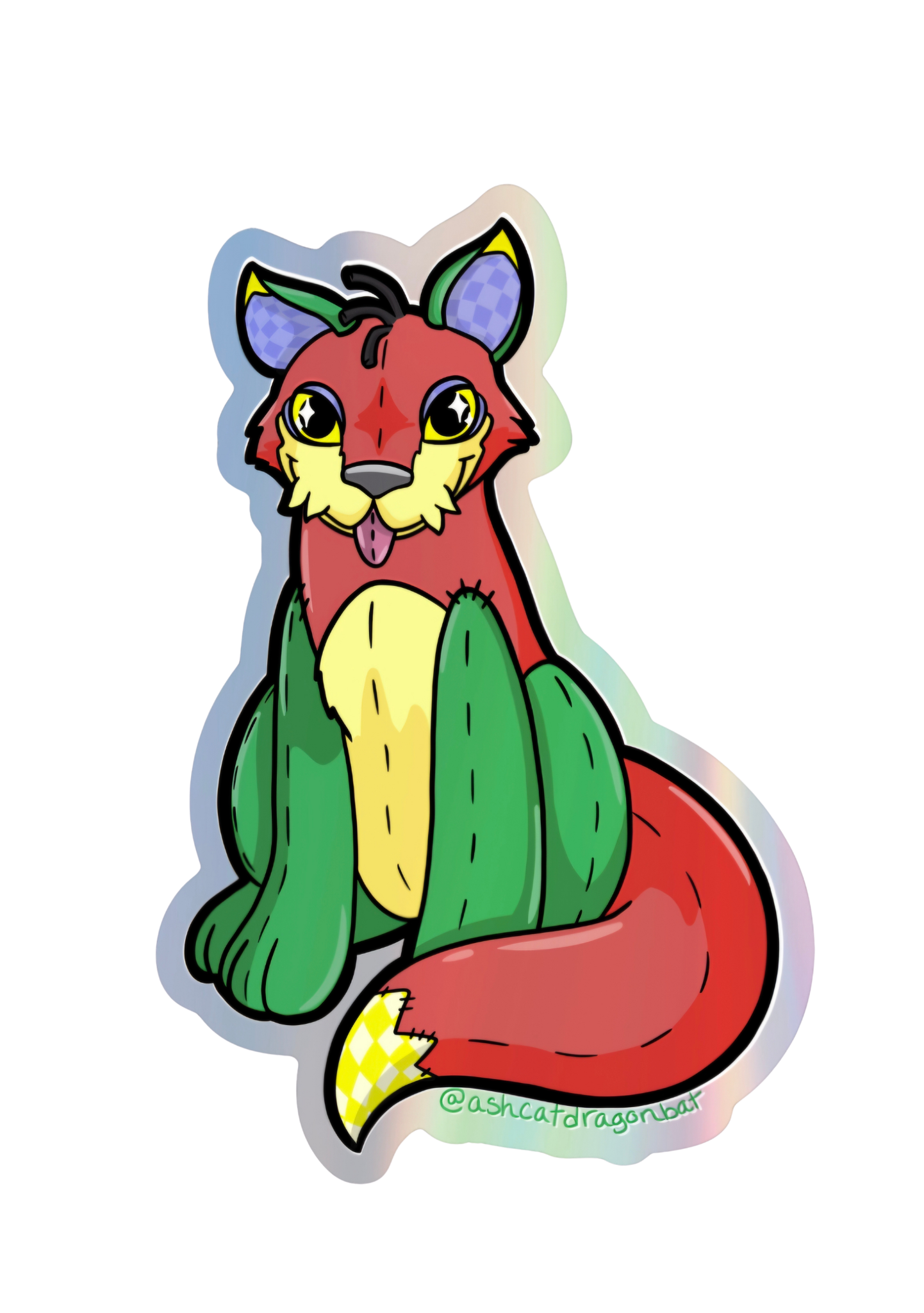 Plushie Virtual Pet 4" Holographic Sticker