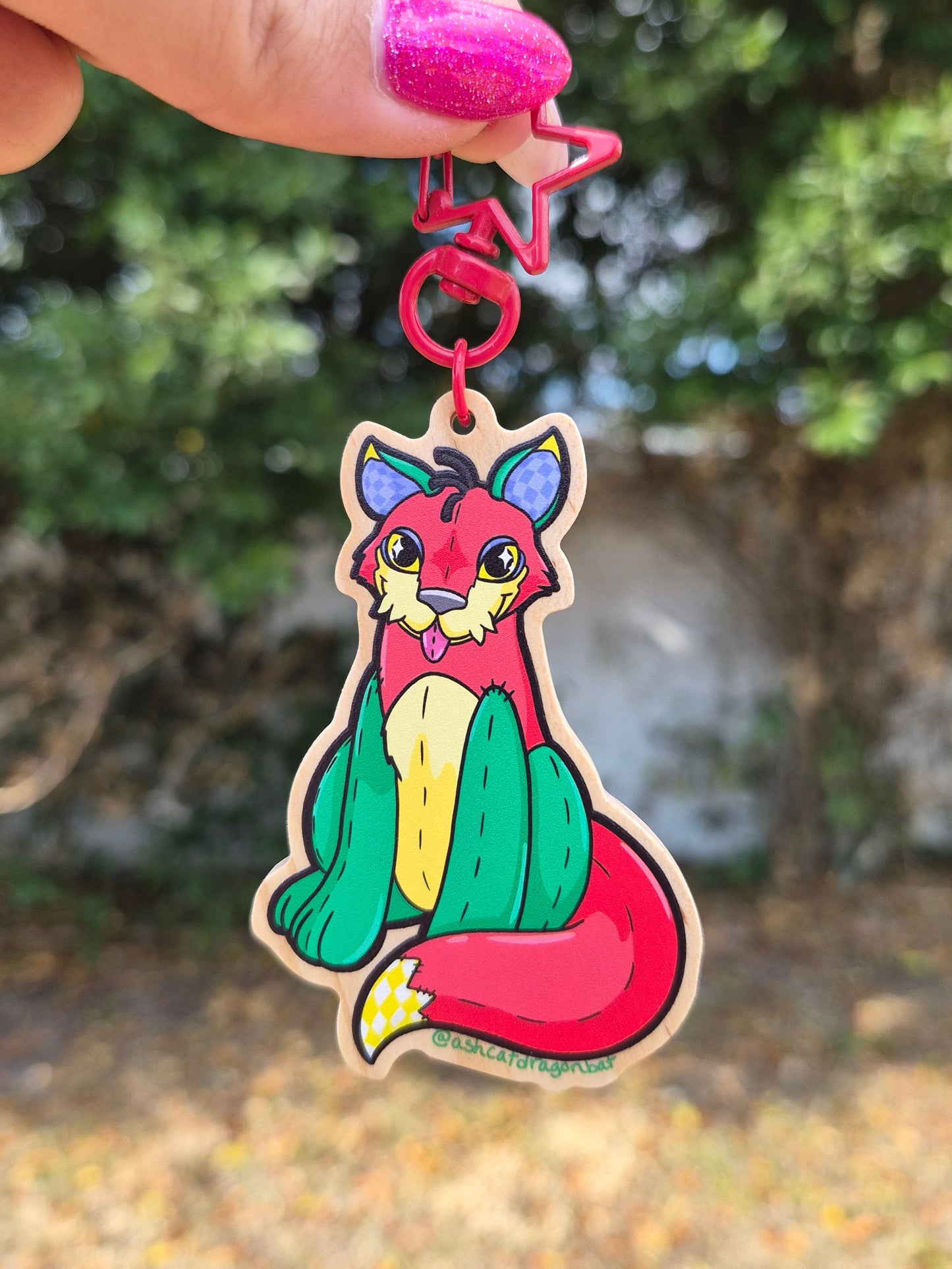 Plushie Virtual Pet 3" Wooden Charm