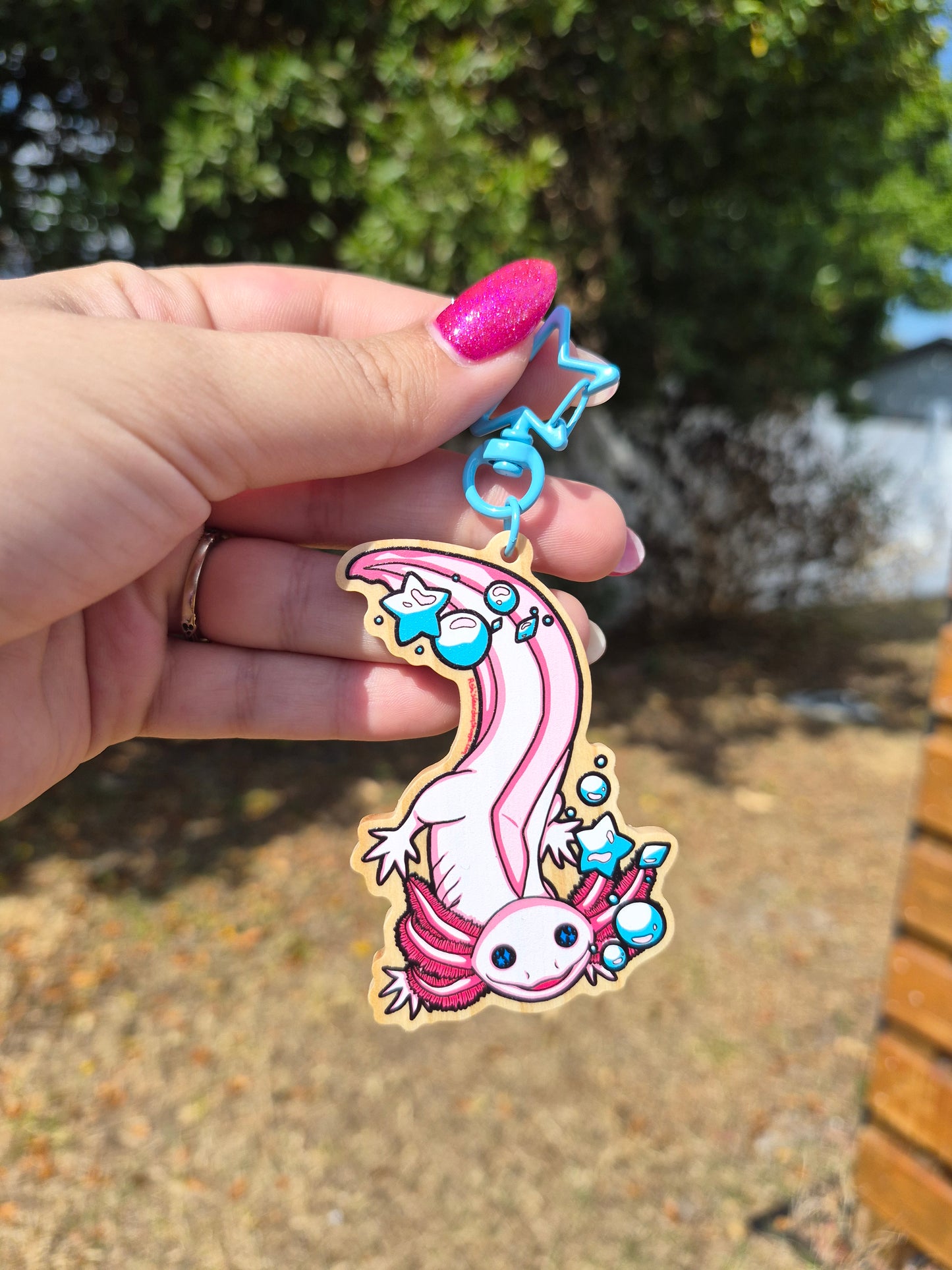 Axolotl 3" Wooden Charm