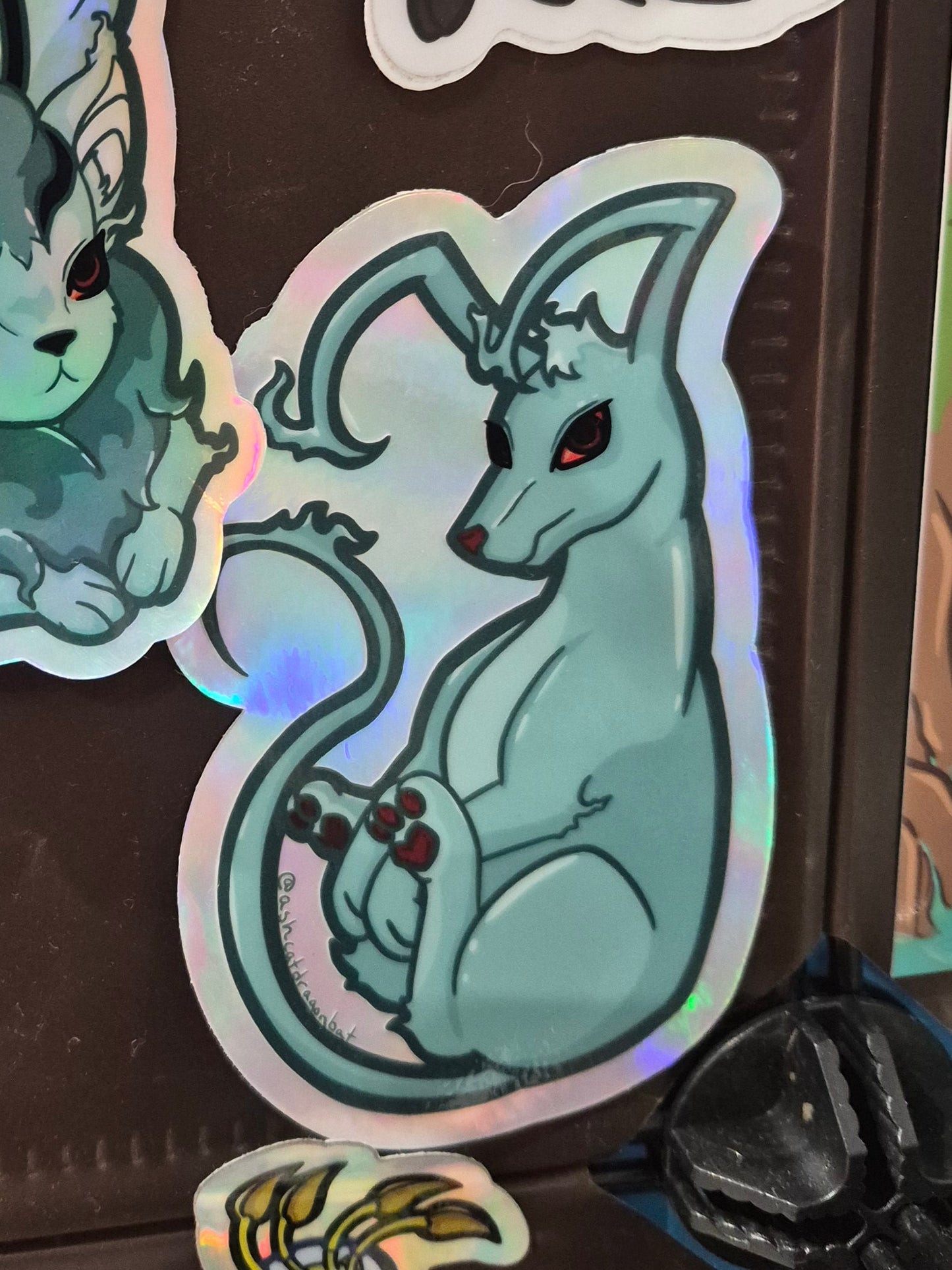 Ghost Gelert Virtual Pet 4.5" Holographic Sticker