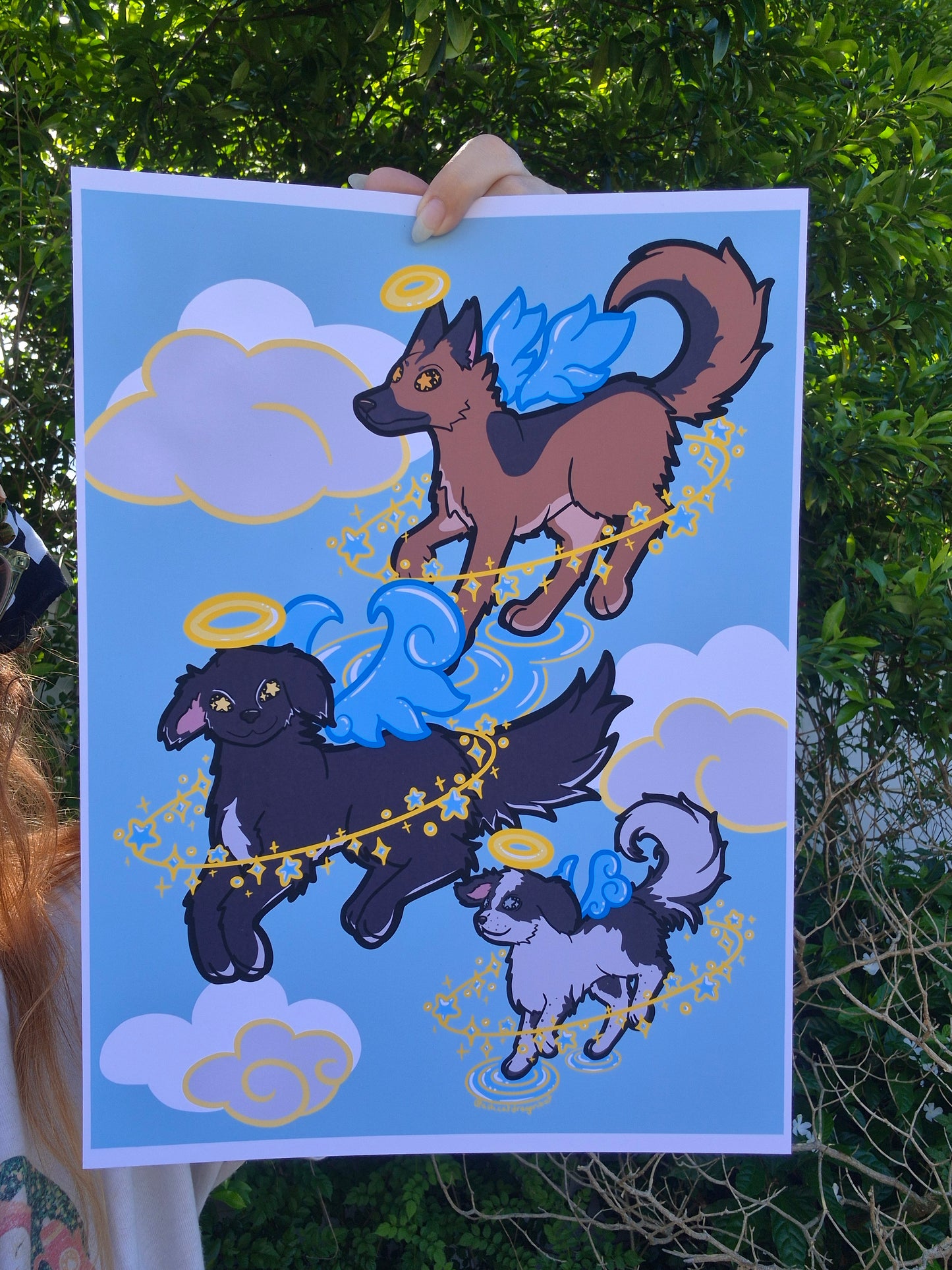 Dogs in Heaven 11x14 Matte Art Print