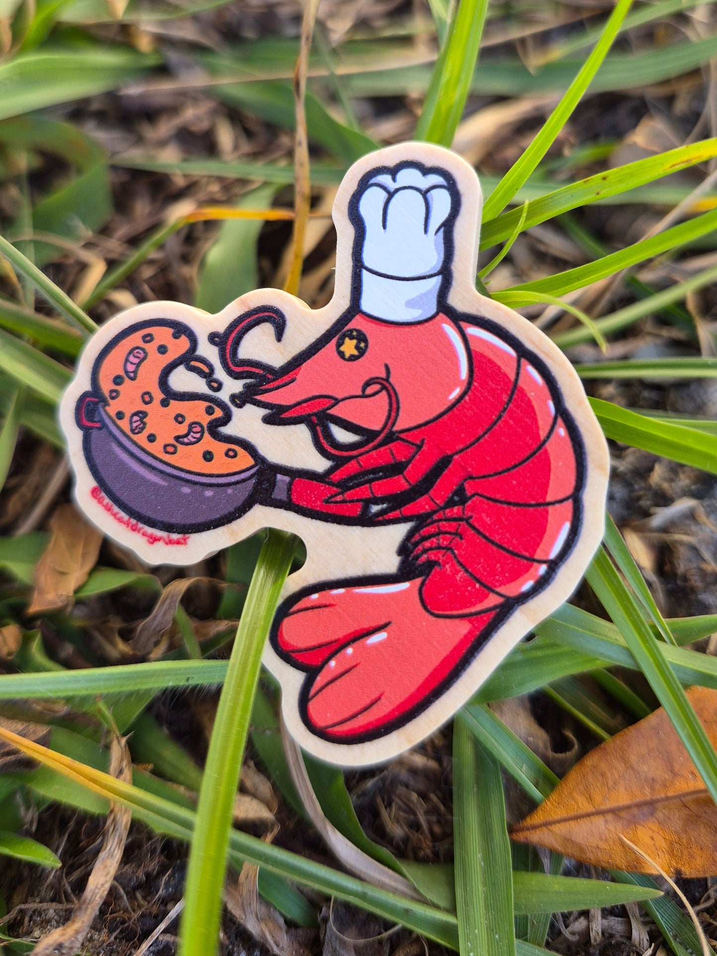 Shrimp Fried Rice 2" Wooden Pin