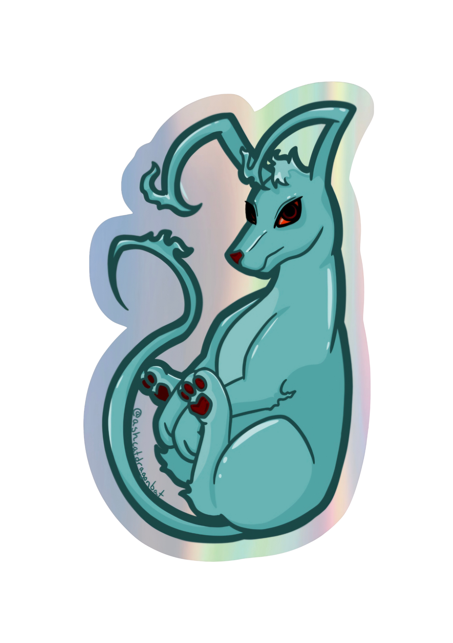 Ghost Gelert Virtual Pet 4.5" Holographic Sticker