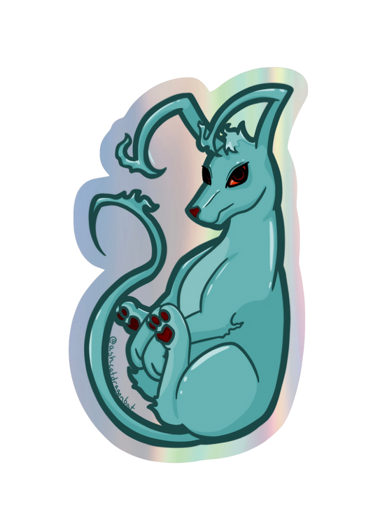 Ghost Gelert Virtual Pet 4.5" Holographic Sticker