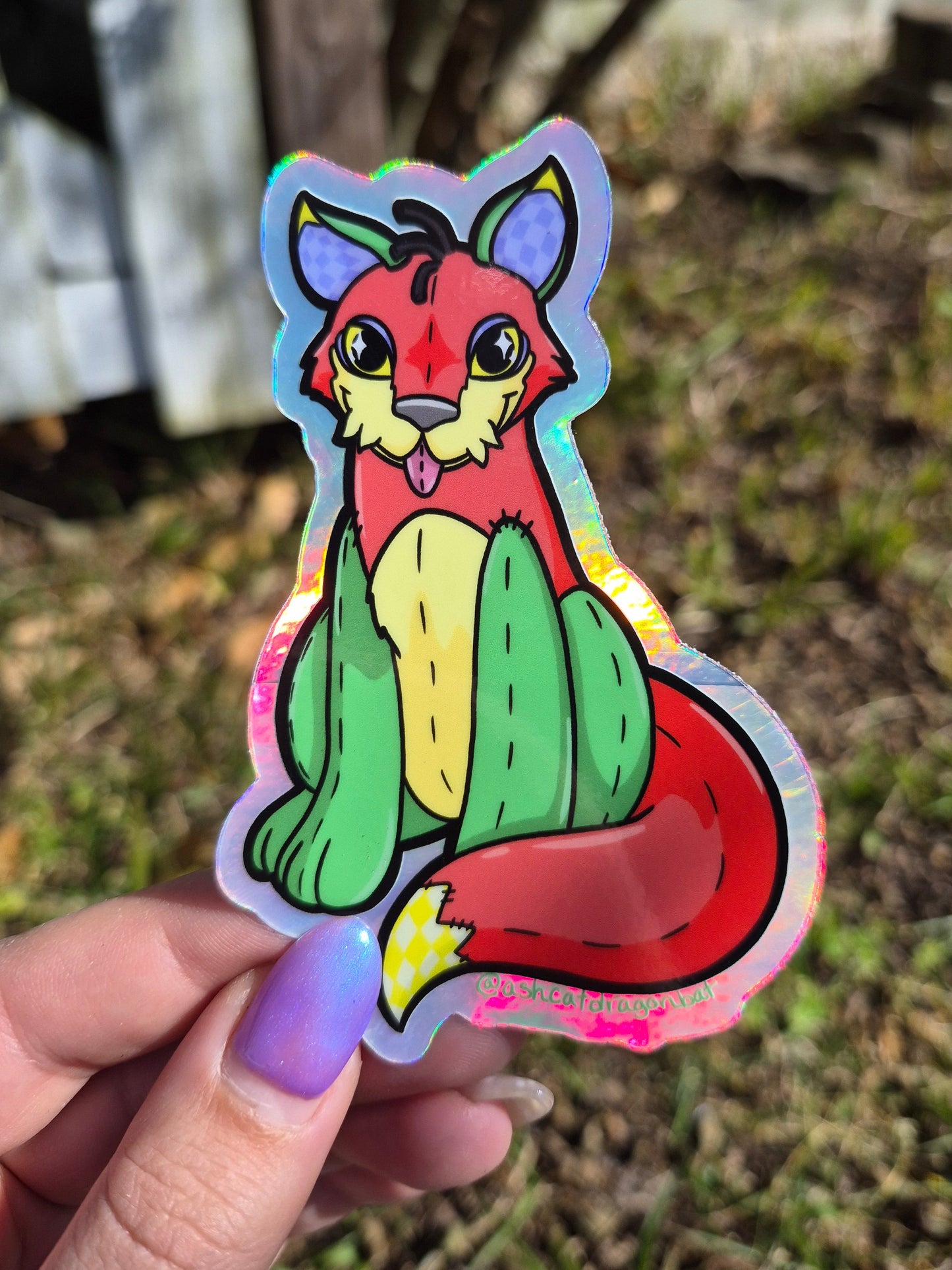 Plushie Virtual Pet 4" Holographic Sticker