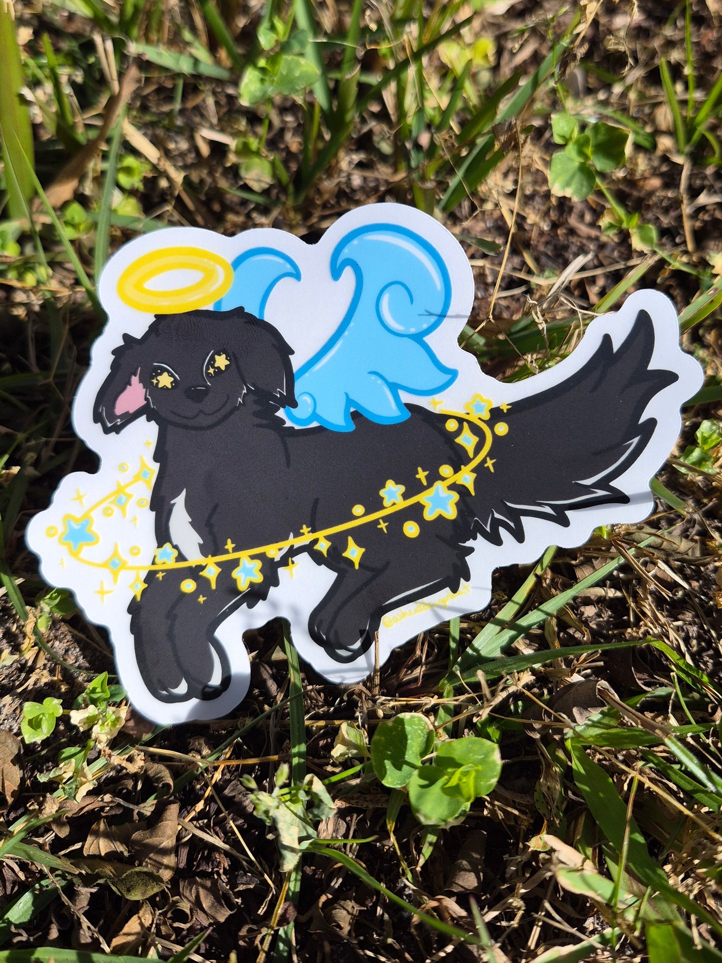 Labrador-Retriever Angel 5" Clear Matte Sticker