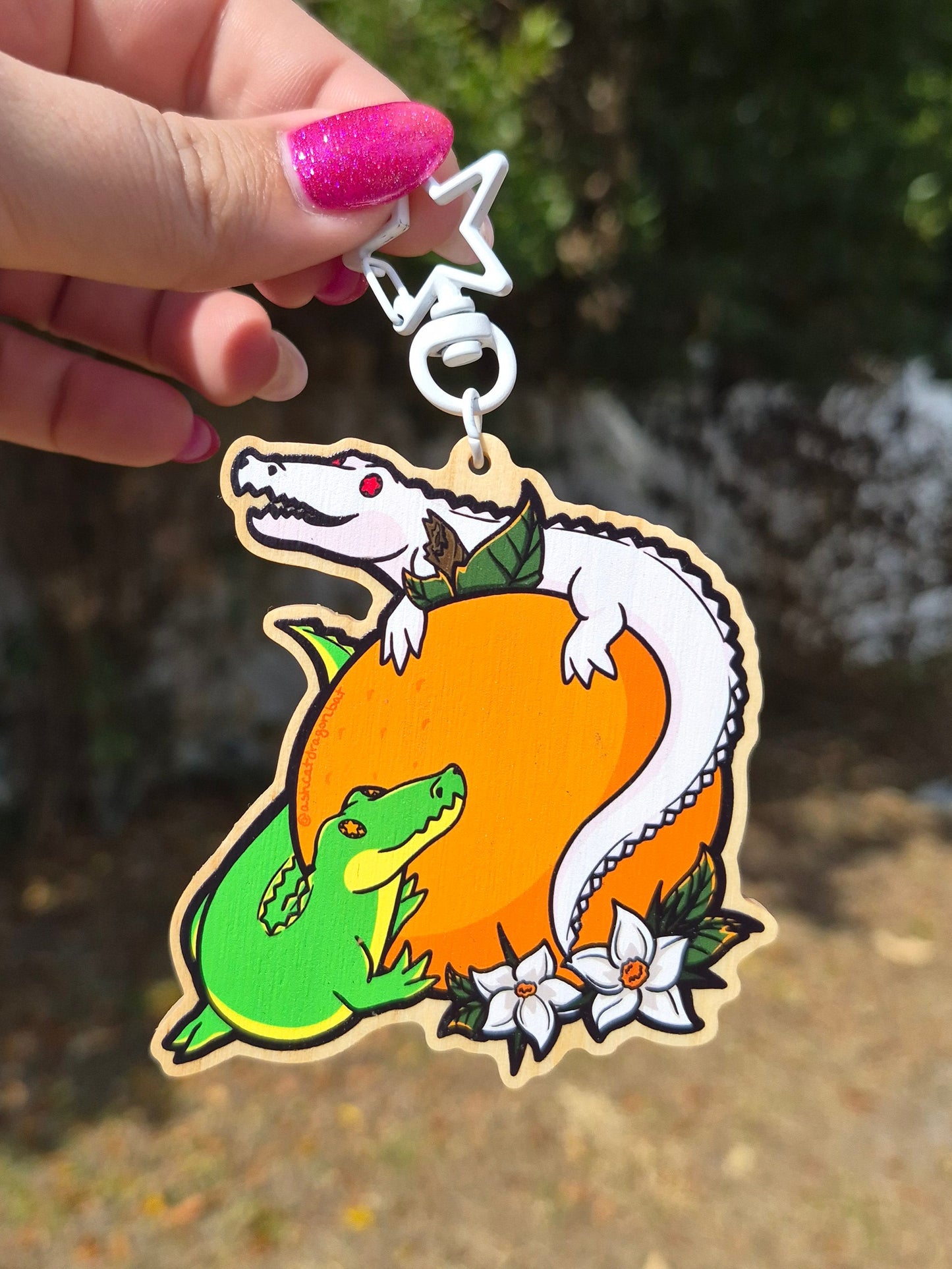 Gator Friends 3" Wooden Charm
