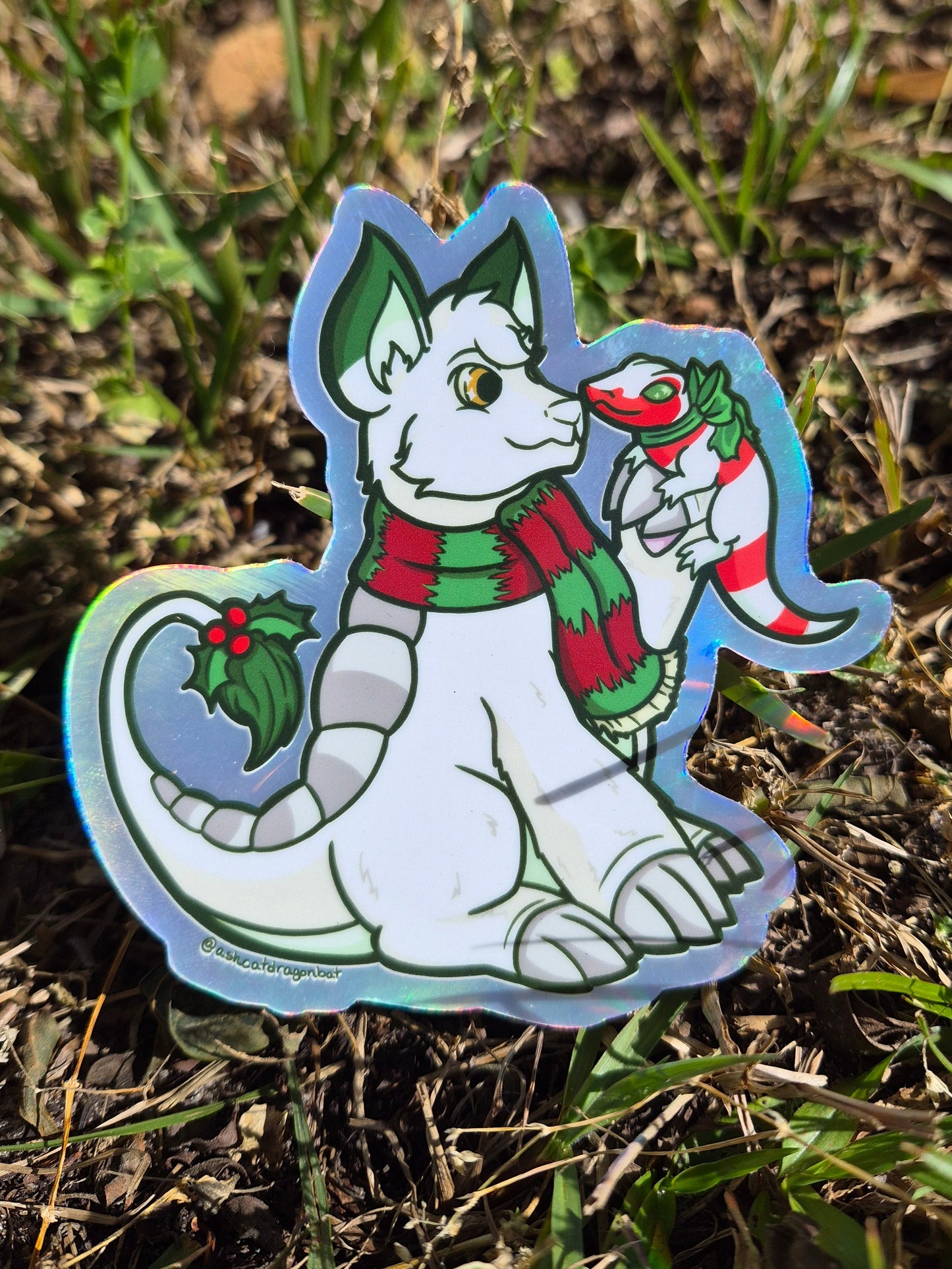 Christmas Virtual Pet 4" Holographic Sticker