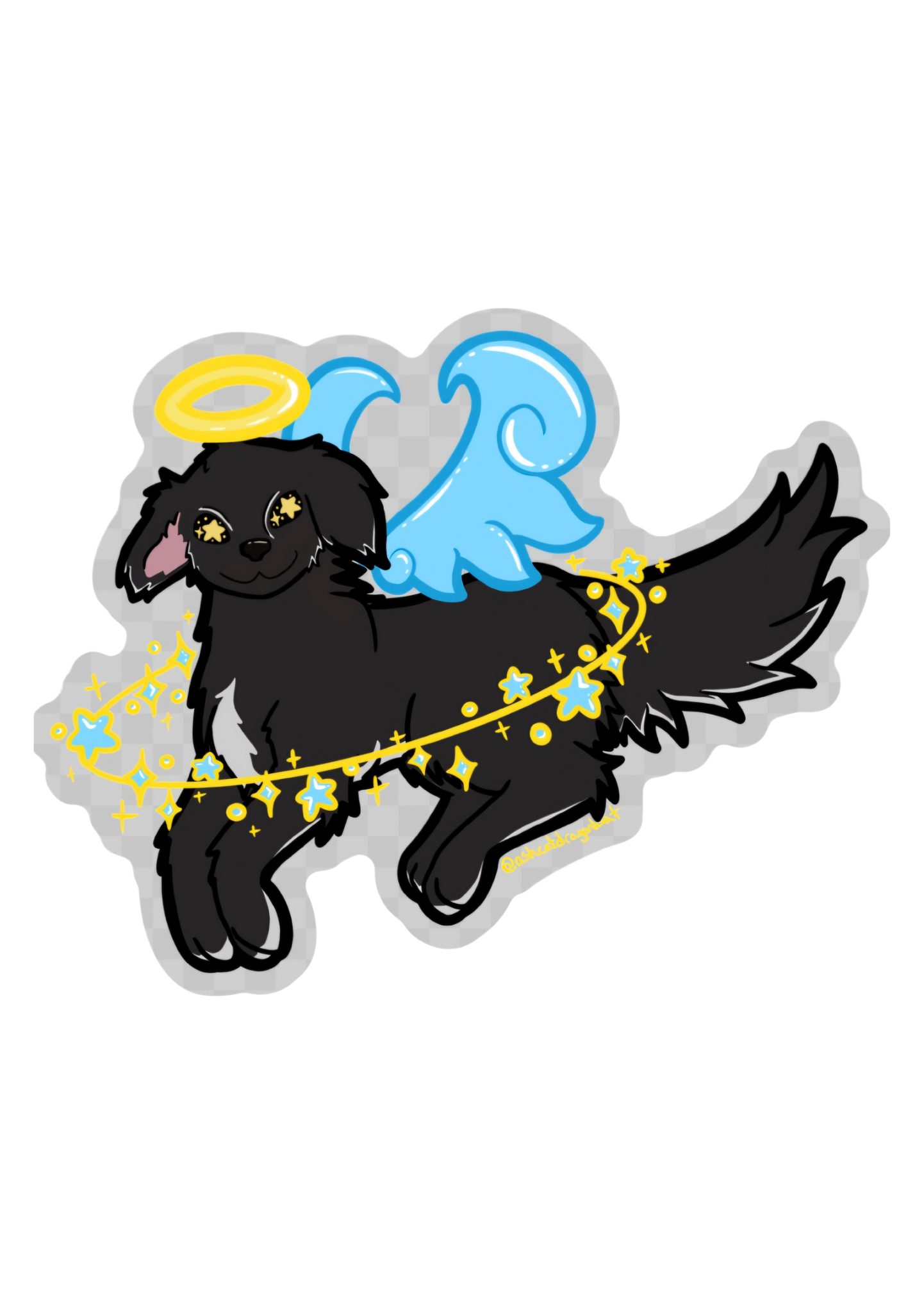 Labrador-Retriever Angel 5" Clear Matte Sticker