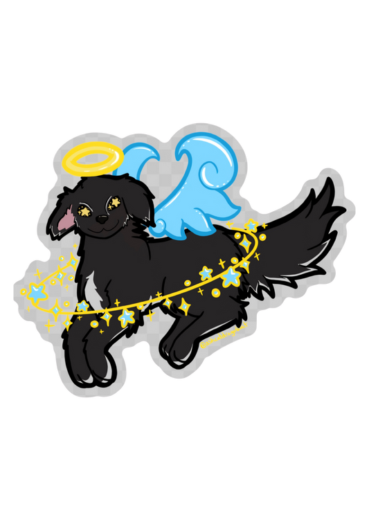 Labrador-Retriever Angel 5" Clear Matte Sticker