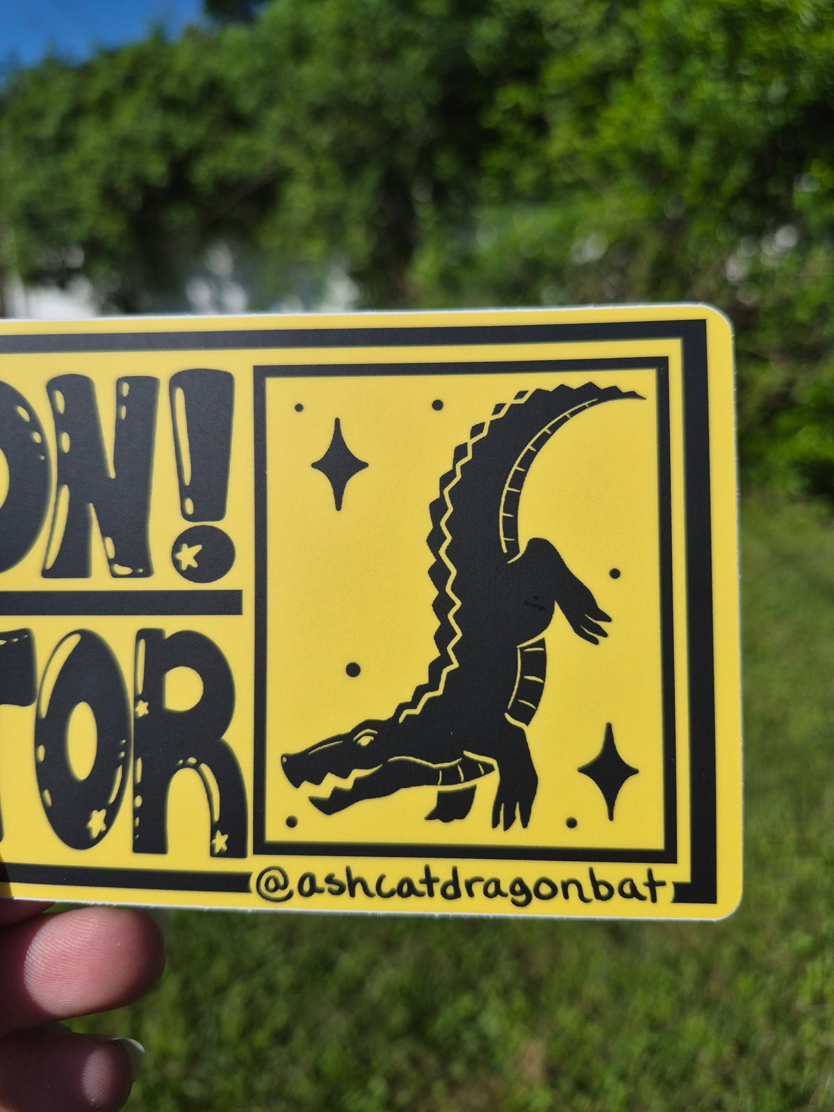 "CAUTION! Driver is a Gator!" 8" Matte Bumper Sticker