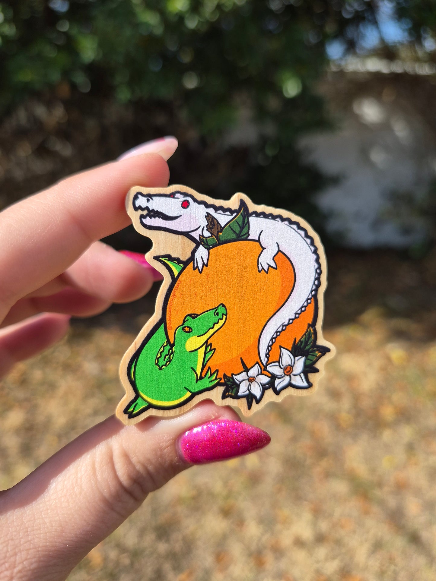 Gator Friends 2" Wooden Pin