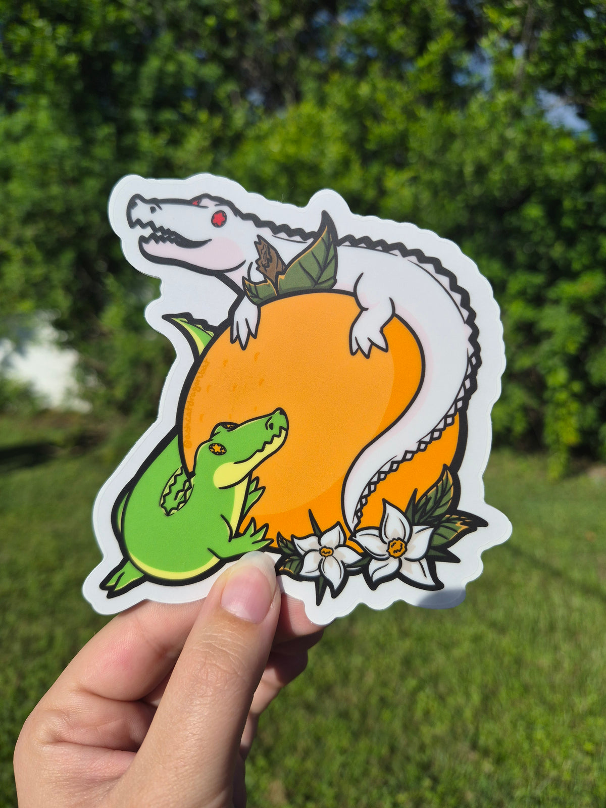 Baby Alligators 4.5" Clear Matte Sticker