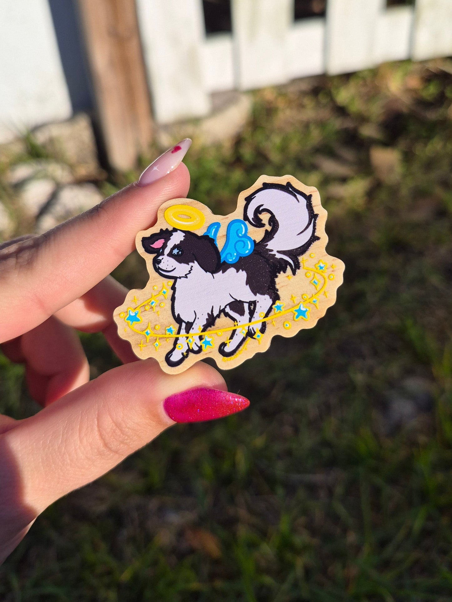 Shi-Tzu Angel 2" Wooden Pin