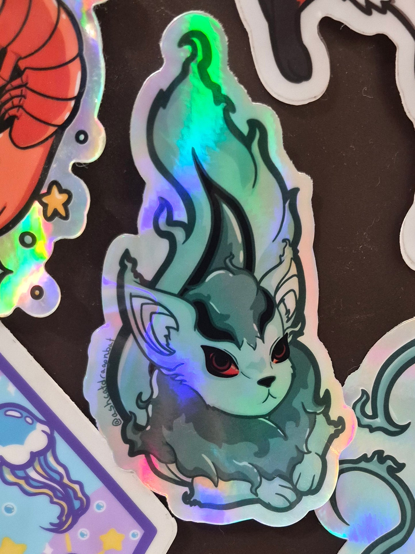 Ghost Xwee Virtual Pet 4.5" Holographic Sticker