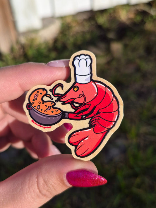 Shrimp Fried Rice 2" Wooden Pin