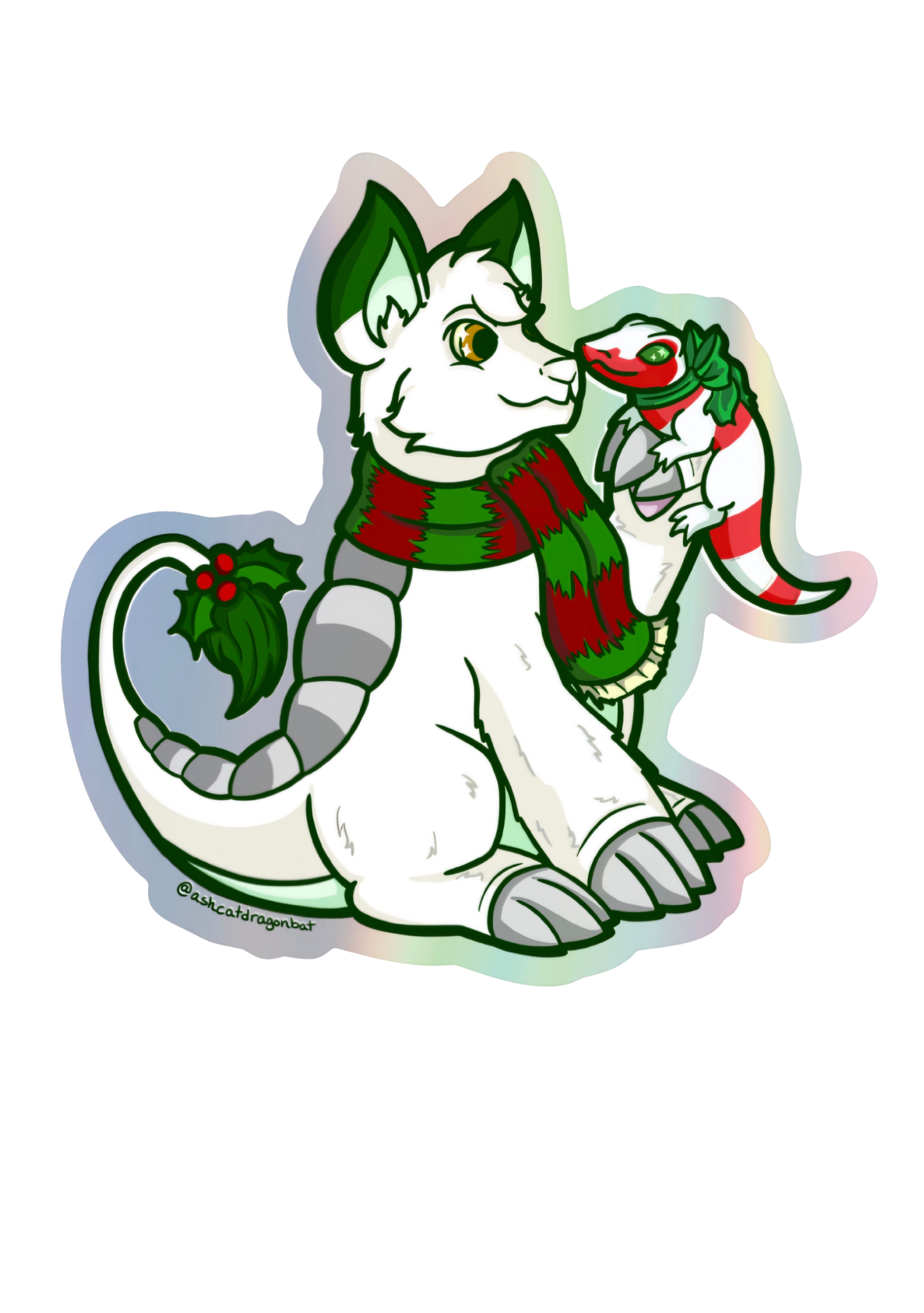 Christmas Virtual Pet 4" Holographic Sticker