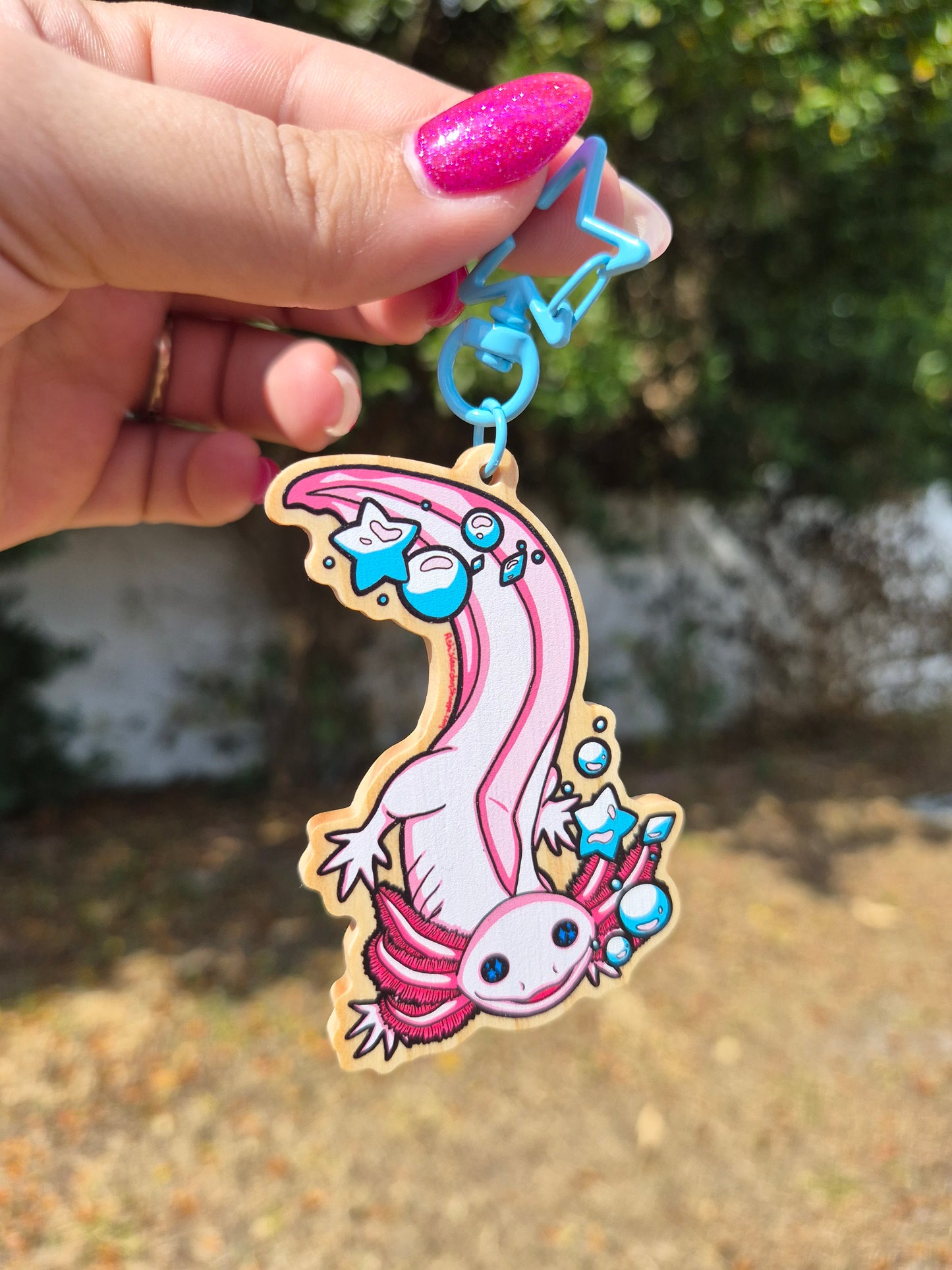 Axolotl 3" Wooden Charm
