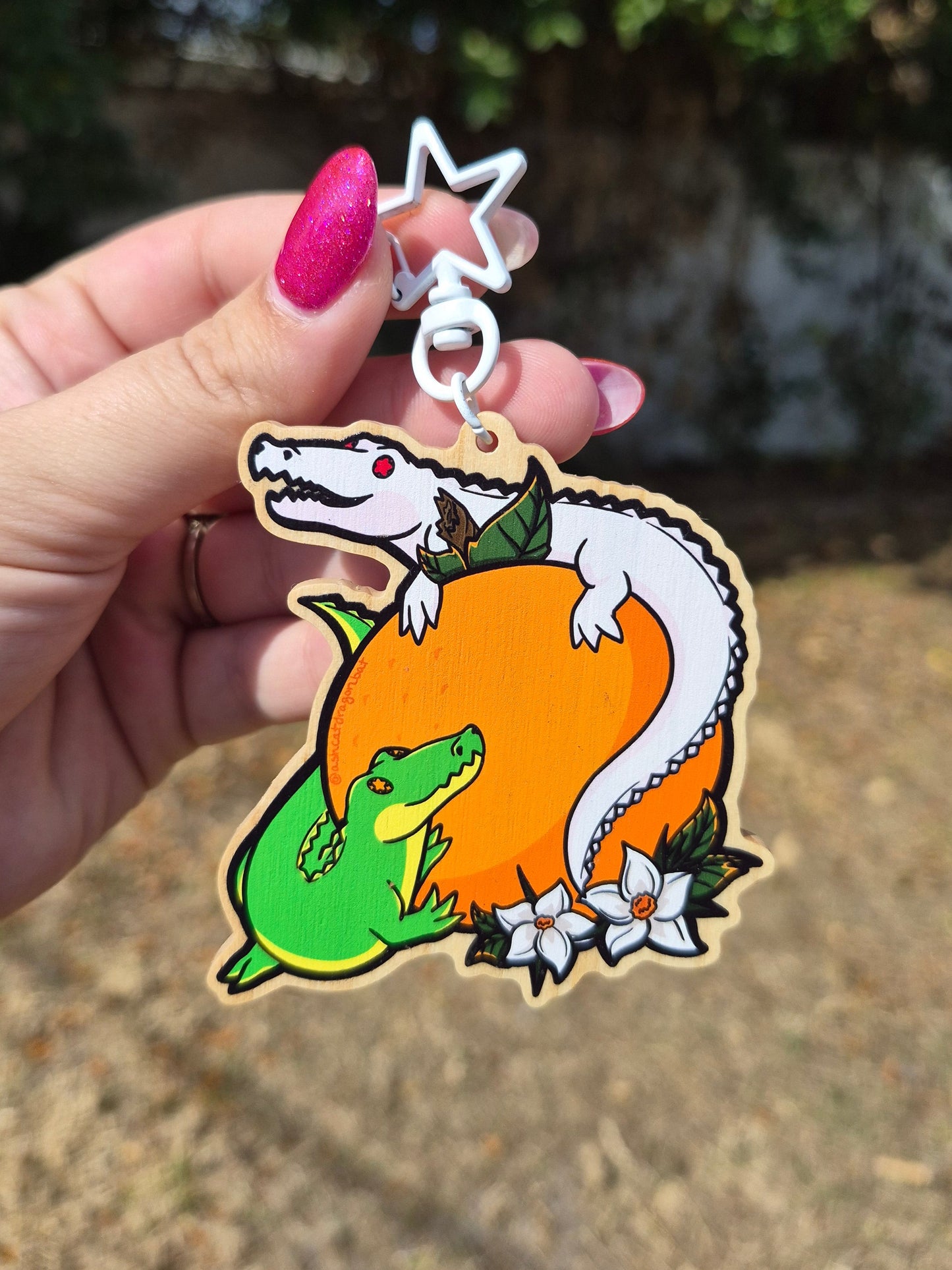 Gator Friends 3" Wooden Charm