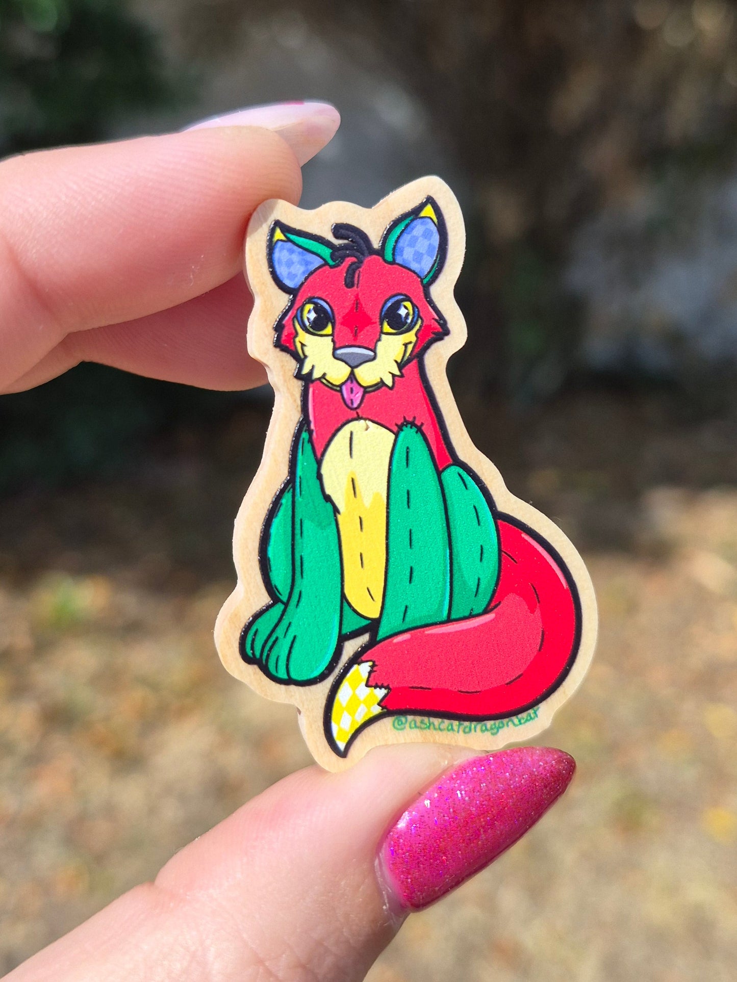 Plushie Virtual Pet 2" Wooden Pin