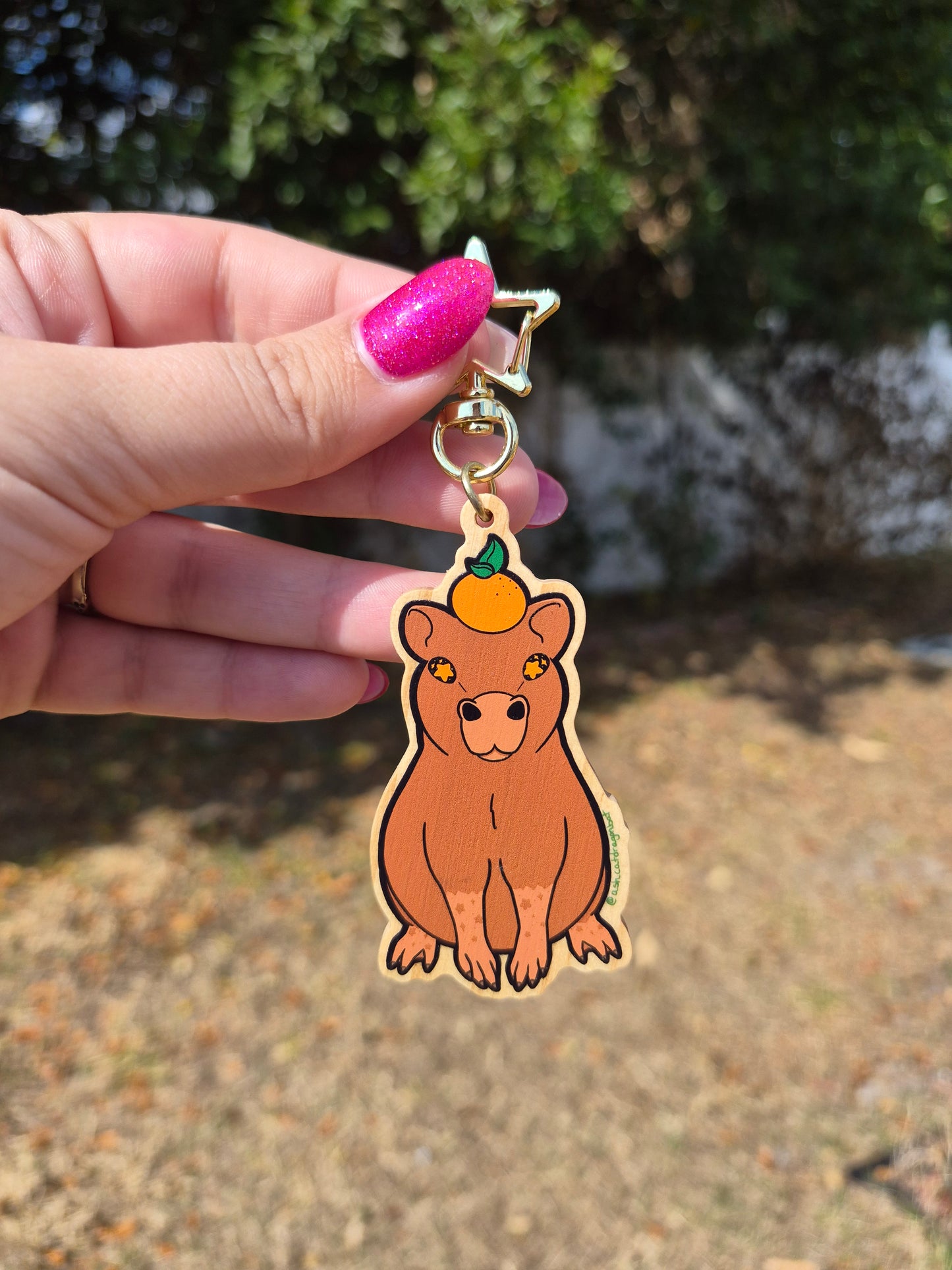 Capybara 3" Wooden Charm