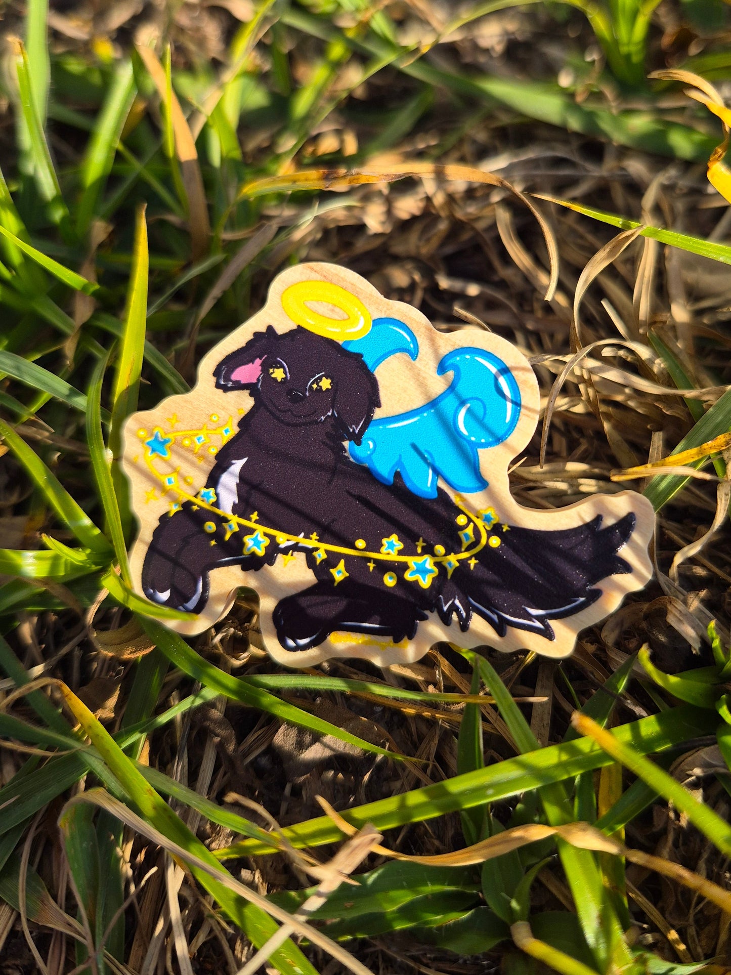 Labrador-Retriever Angel 2" Wooden Pin