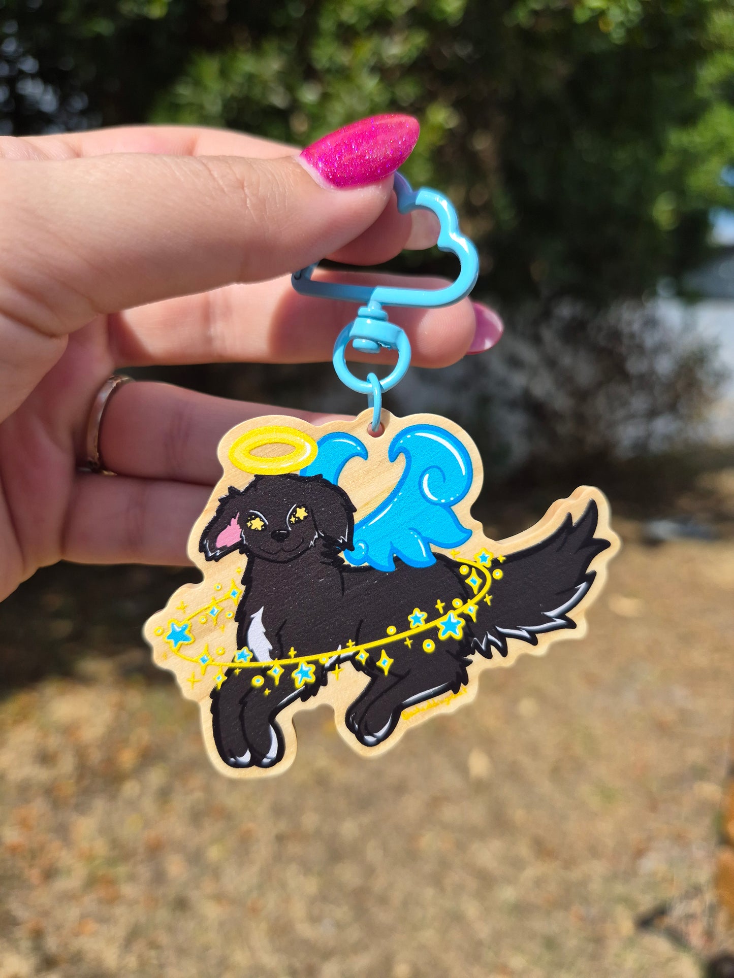 Labrador-Retriever Angel 3" Wooden Charm