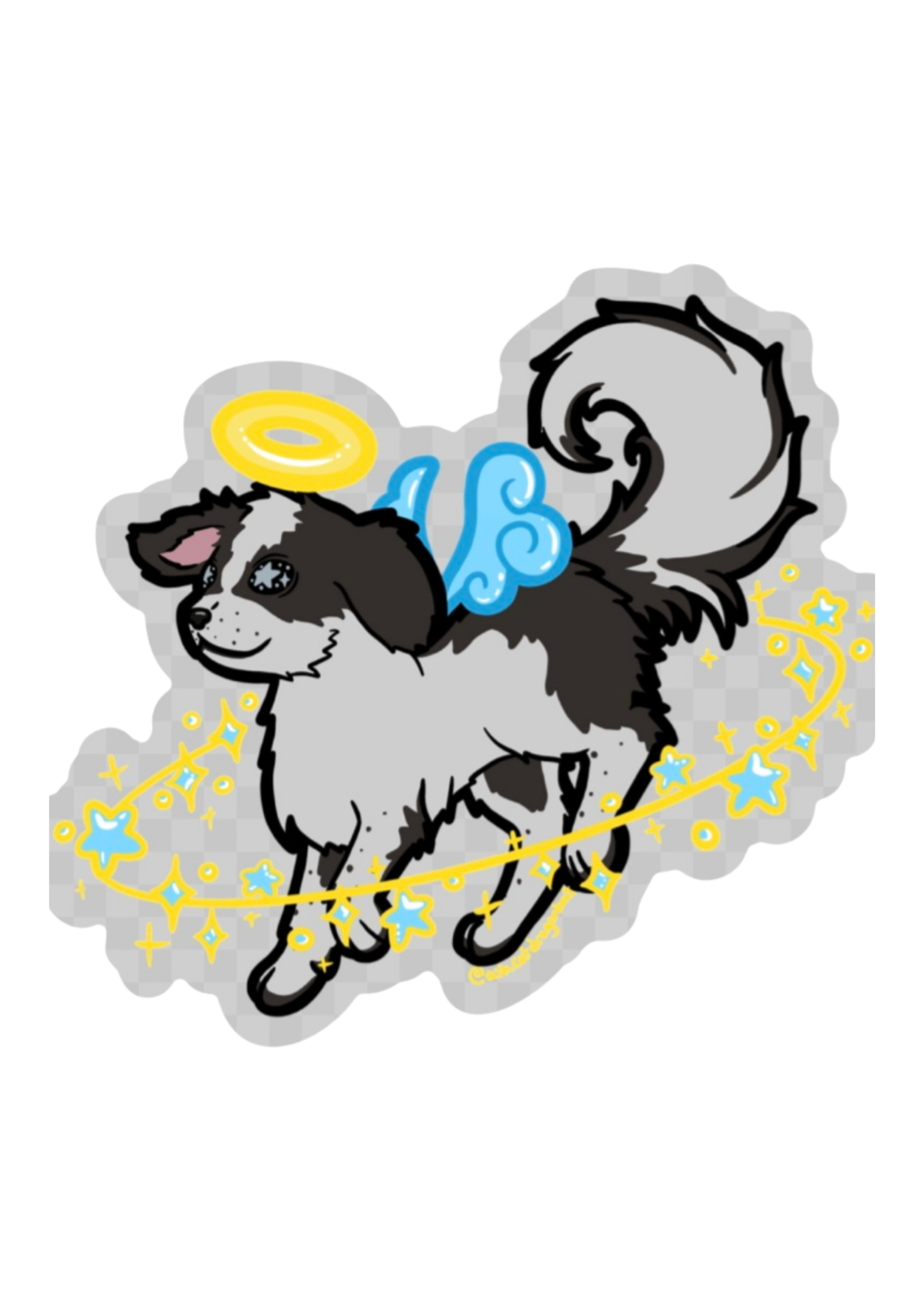 Shi-Tzu Angel 4" Clear Matte Sticker