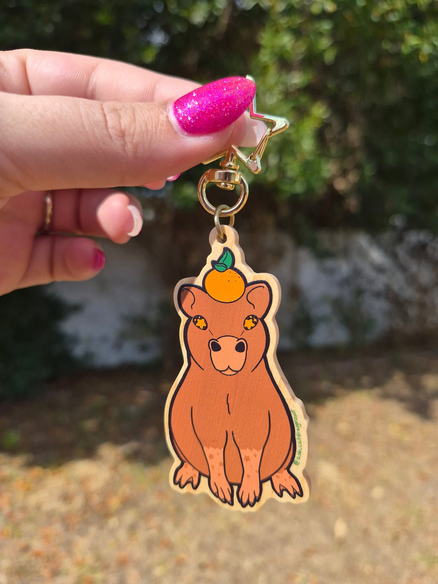 Capybara 3" Wooden Charm