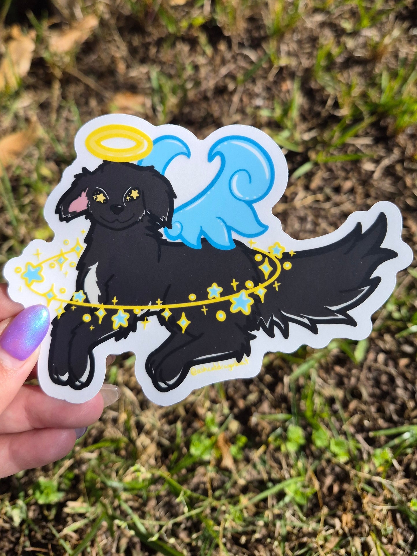 Labrador-Retriever Angel 5" Clear Matte Sticker